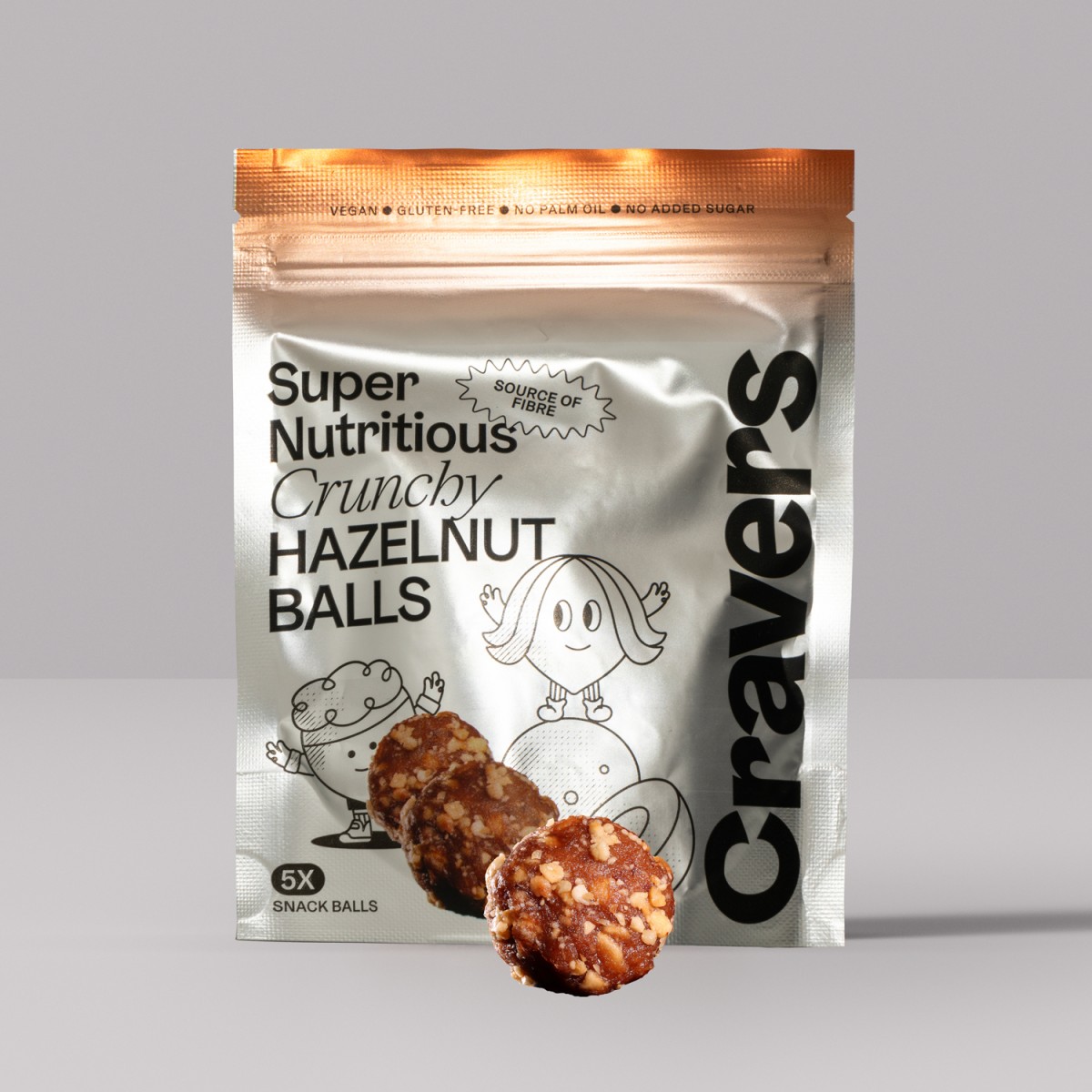 CRAVERS Crunchy–Haselnuss–Kugeln 60g, 3x Stück
