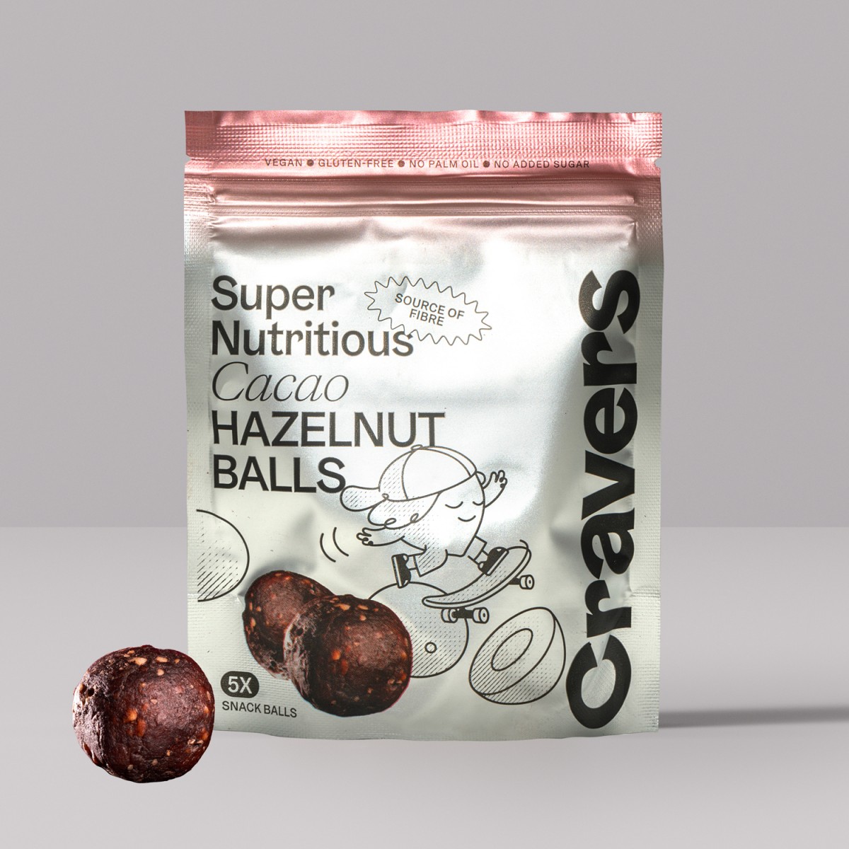 CRAVERS Kakao-Haselnuss-Kugeln 60g, 3x Stück