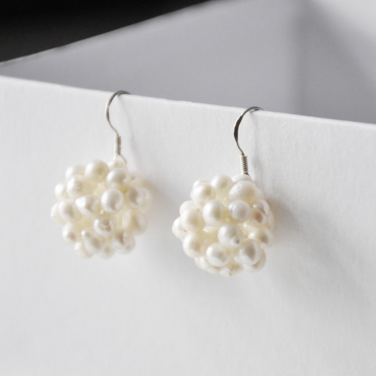 na.hili OHRRINGE pearl dots *925 Silber* echte Perlen