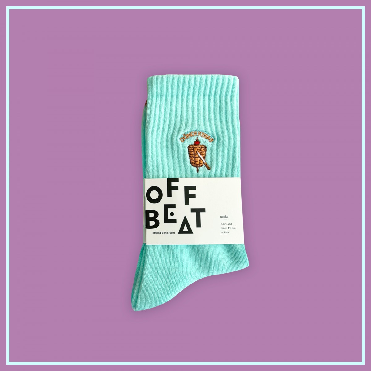 Bestickt Döner Kebab Berlin Socken von Offbeat