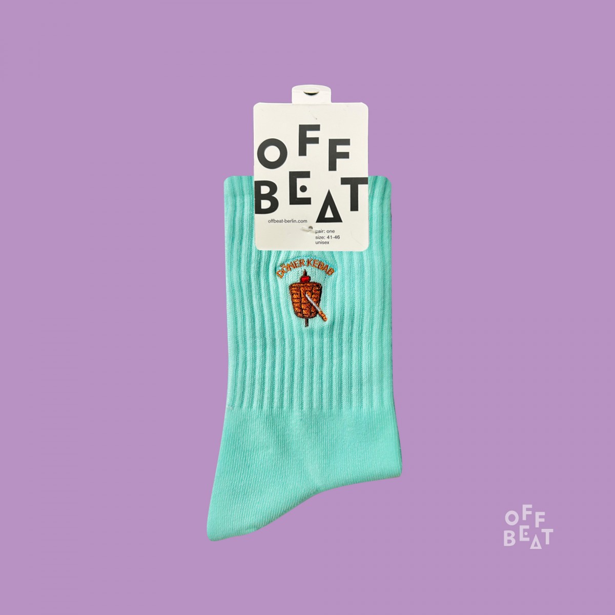 Bestickt Döner Kebab Berlin Socken von Offbeat