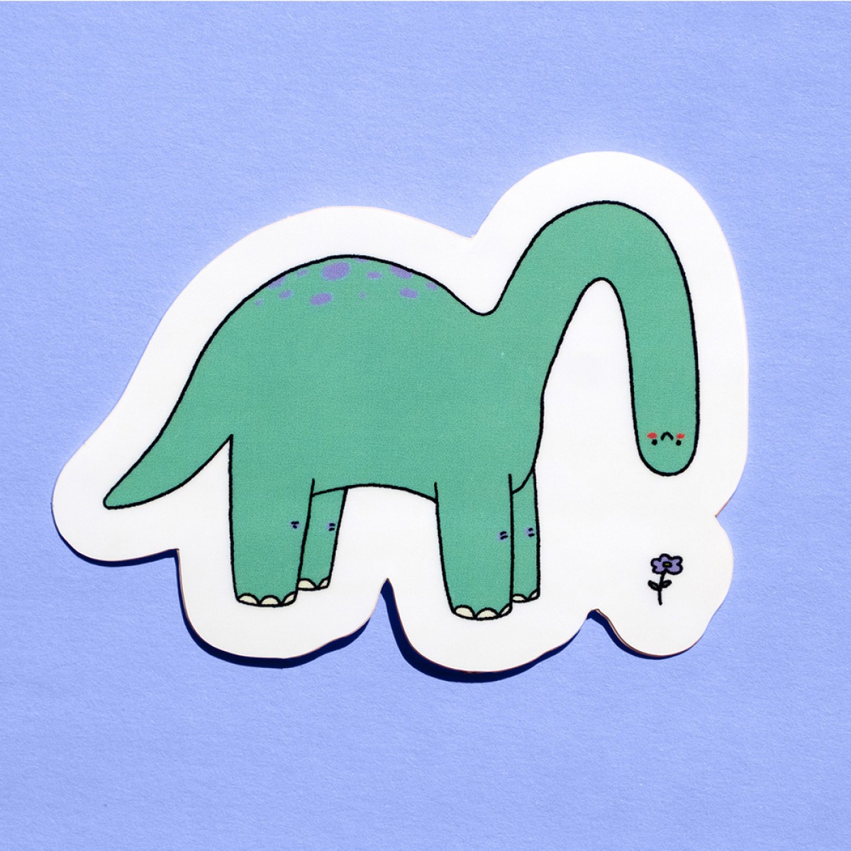The Naughty District - Vinyl Sticker »Dino entdeckt Blume«
