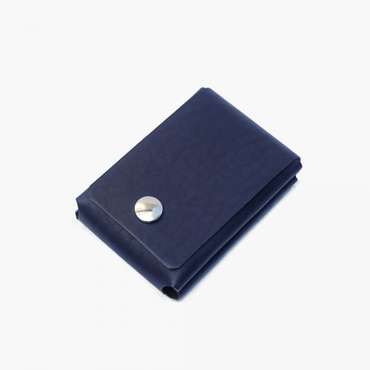 EINFACHDESIGN, Slimwallet, Minigeldbeutel dunkelblau aus pflanzlich gegerbtem Leder