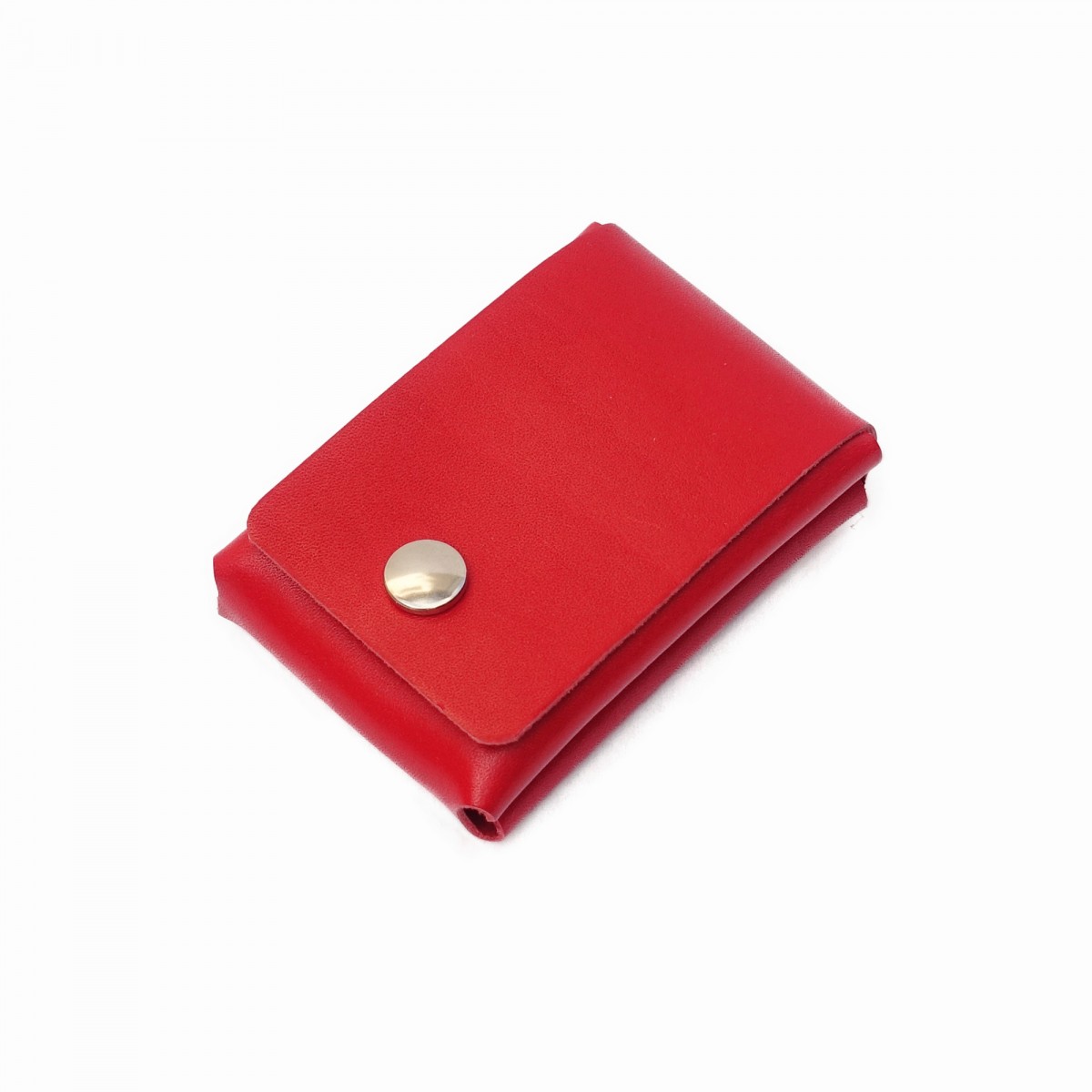 EINFACHDESIGN, Slimwallet, Minigeldbeutel rot aus pflanzlich gegerbtem Leder