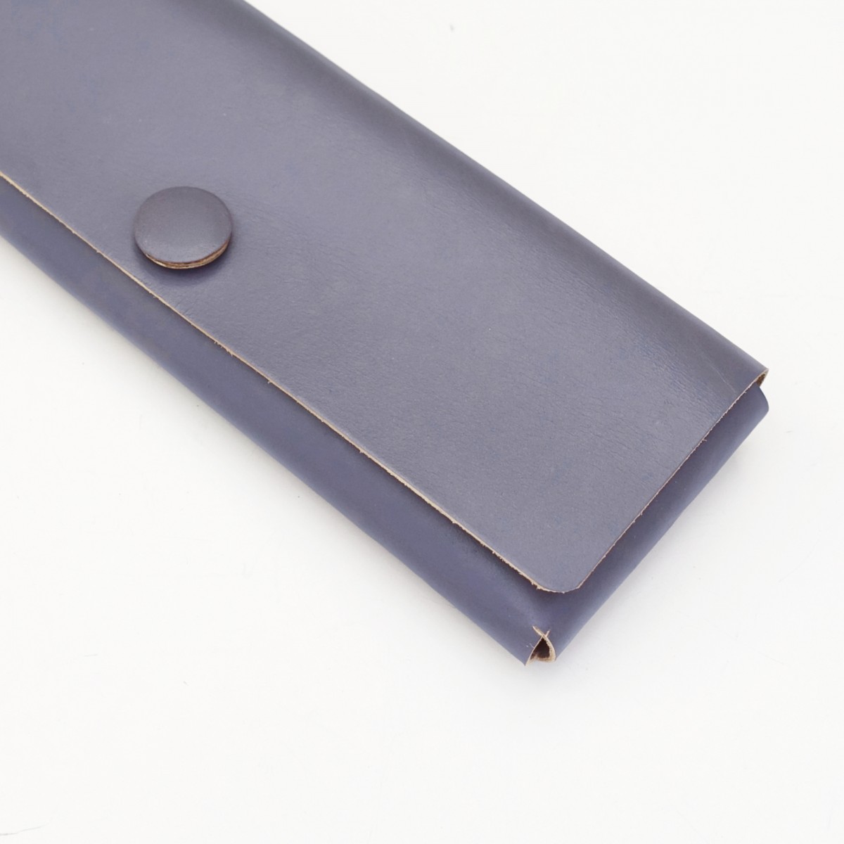 EINFACHDESIGN Stiftemäppchen, Lederetui, Mäppchen, kleine Ledertasche aus vegetabil gegerbtem Leder, grau