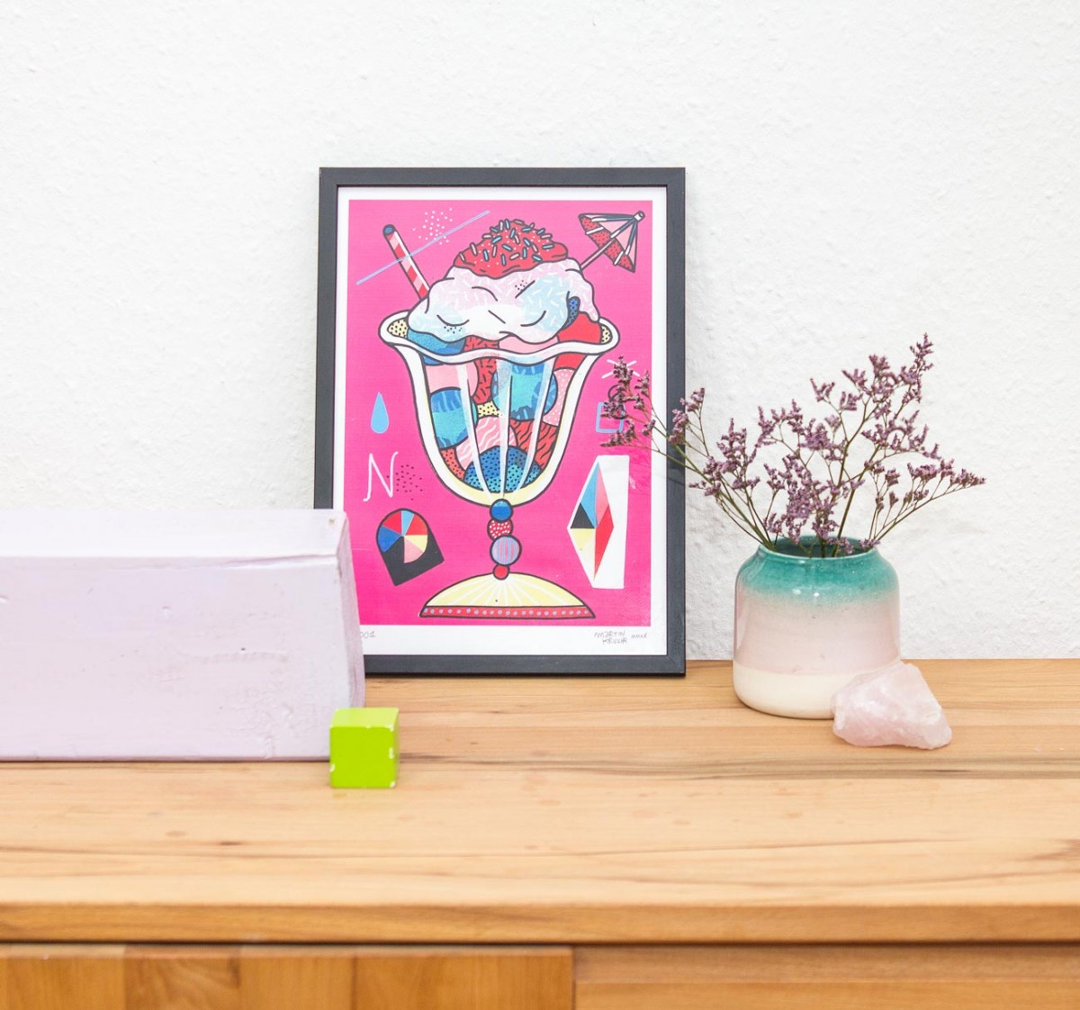 Martin Krusche - Fineartprint »Eisbecher Schirmchen« DIN A4