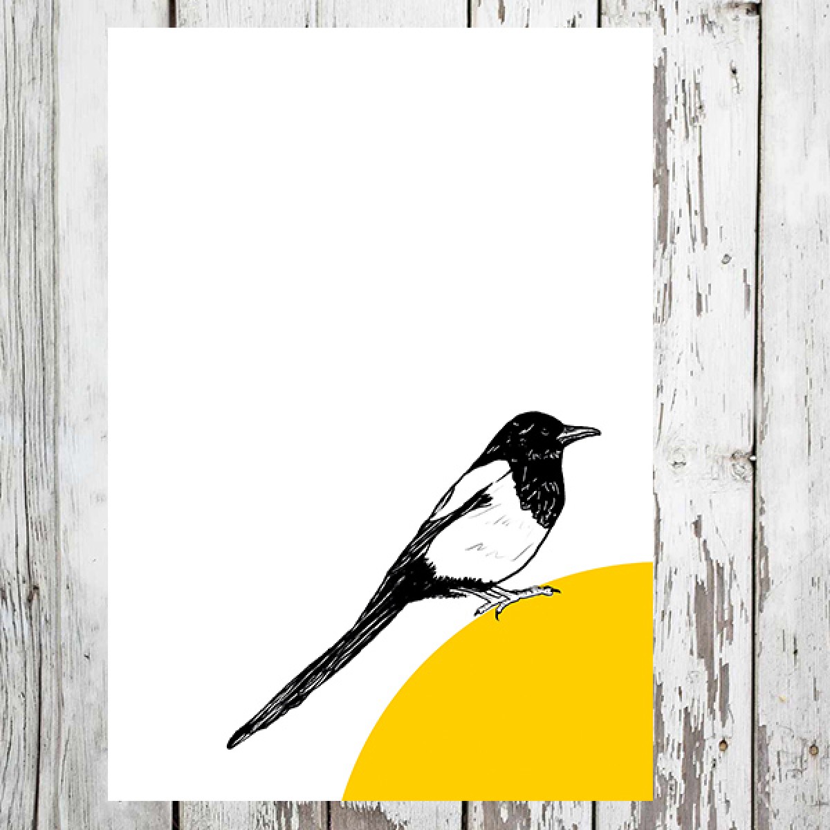 playfulsolutions Notizheft mit Vogel Illustration "Elster"