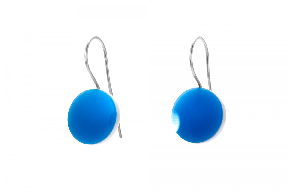 Eva Slotta Jewellery "Tint Deep" Ohrschmuck mit blauem Achat, 925 Silber