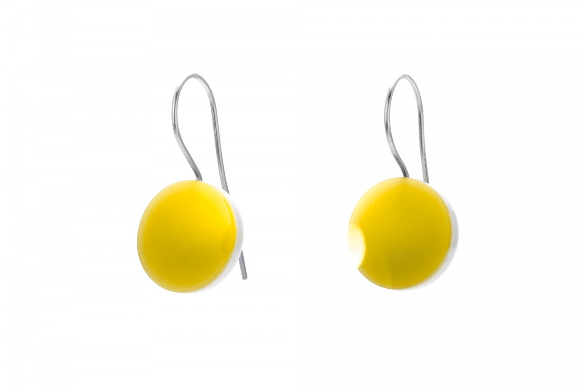 Eva Slotta Jewellery "Tint Deep" Ohrschmuck mit gelbem Achat, 925 Silber