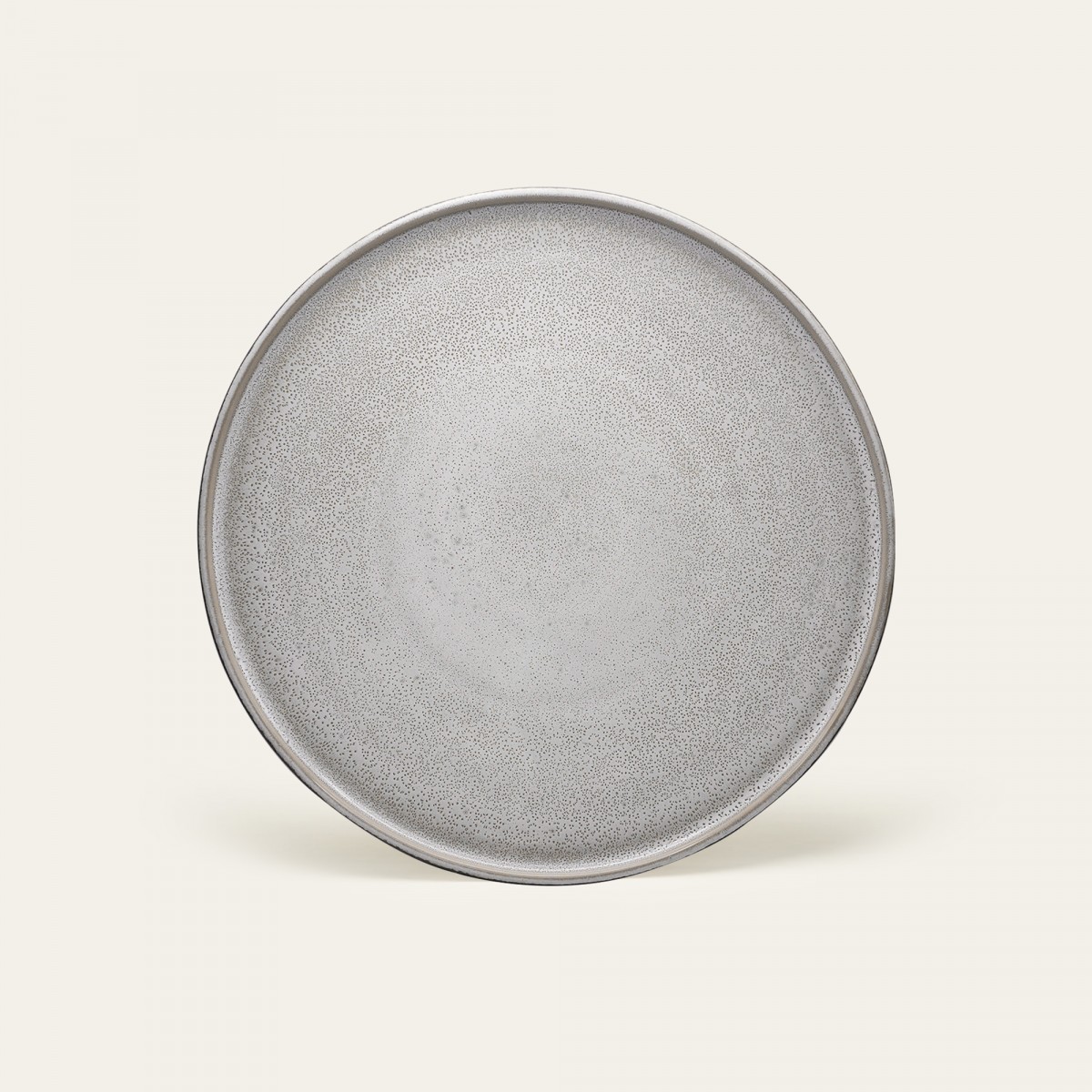 Handgemachter Steingut Teller Ddoria groß - Granit Grau - EDDA stoneware