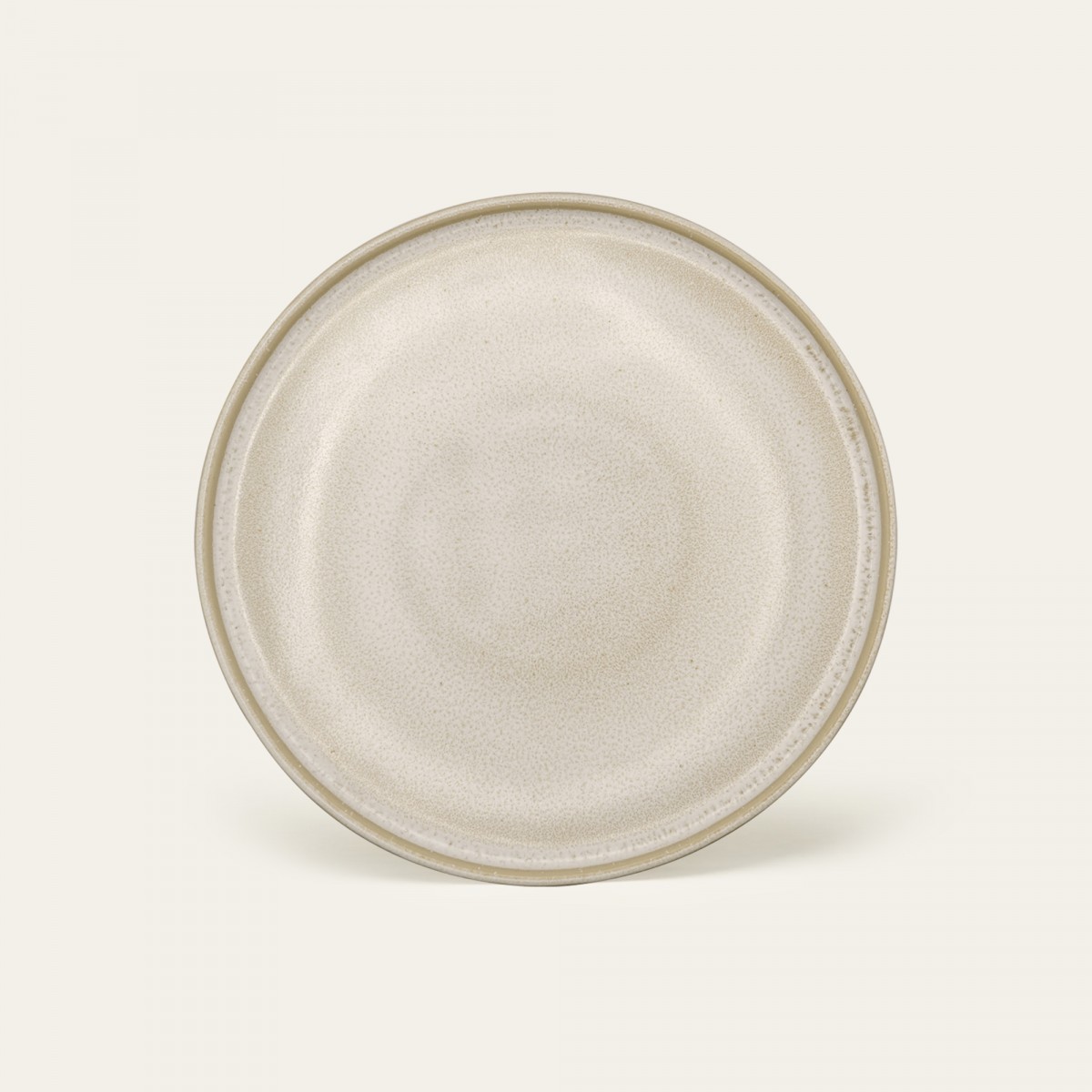 Handgemachter Steingut Teller Eelina groß - Cappuccino Beige - EDDA stoneware