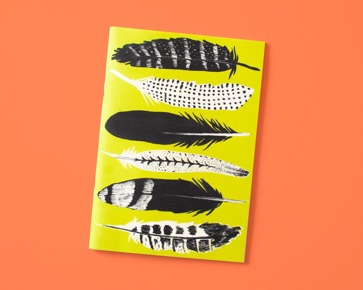 Notizheft A5 Federn gelb // Papaya paper products