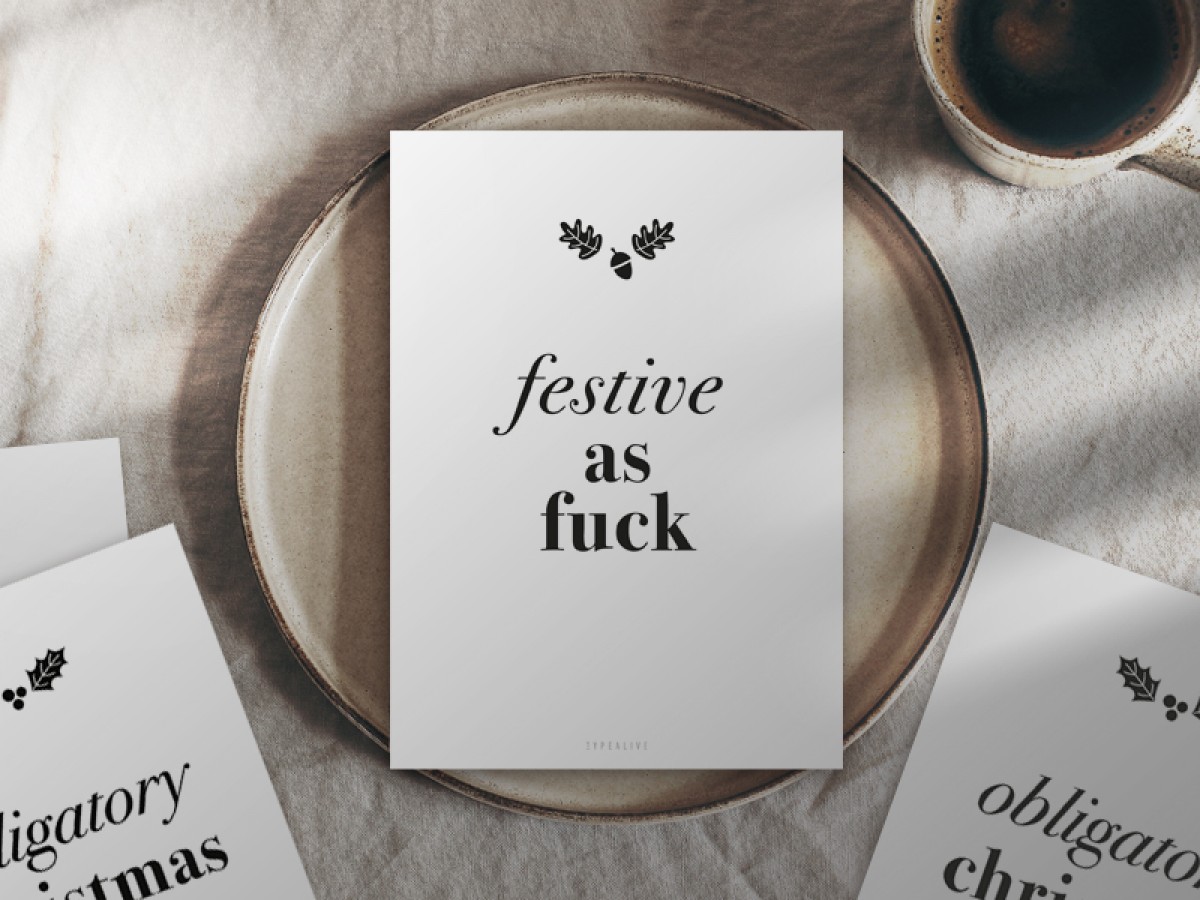 typealive / Weihnachtskarten 4er Set / Festive