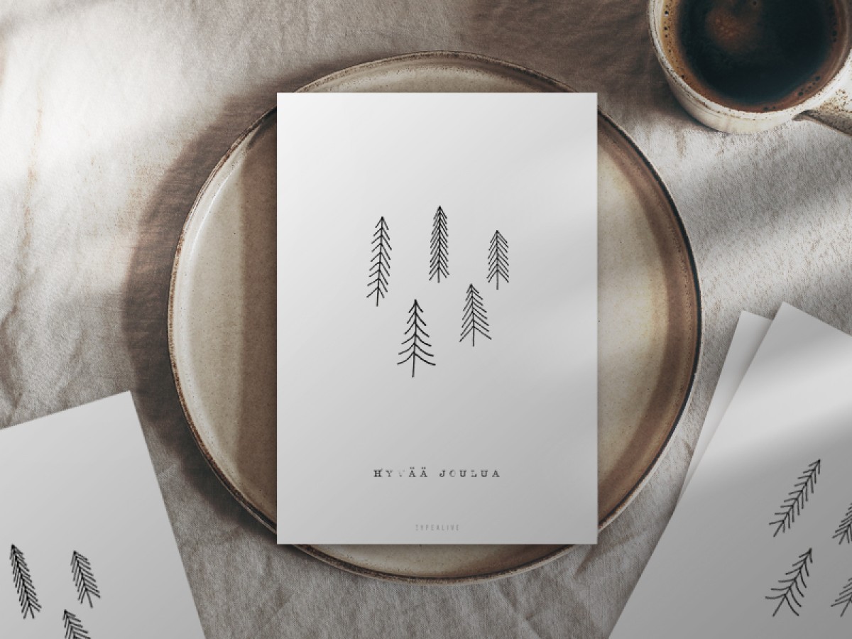 typealive / Weihnachtskarten 4er Set / Finnish Christmas