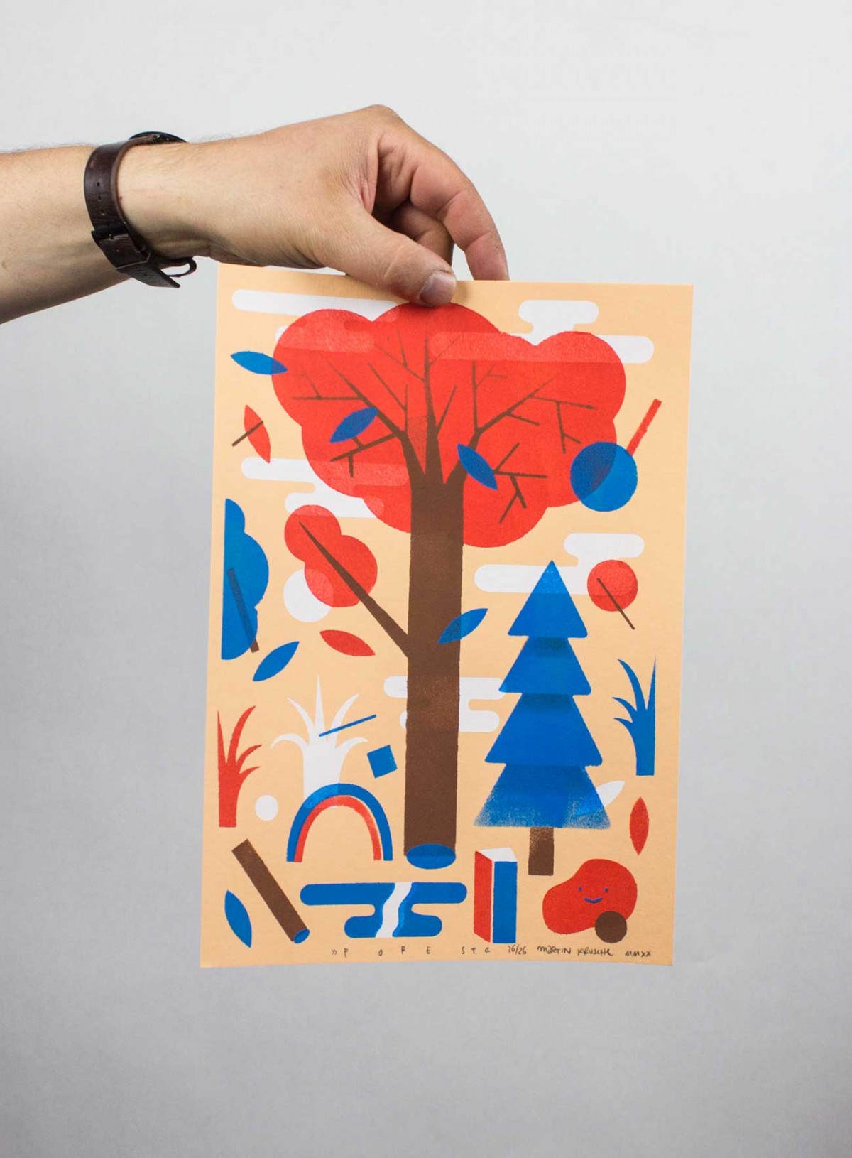 Martin Krusche - Stencilprint »Forest« DINA4