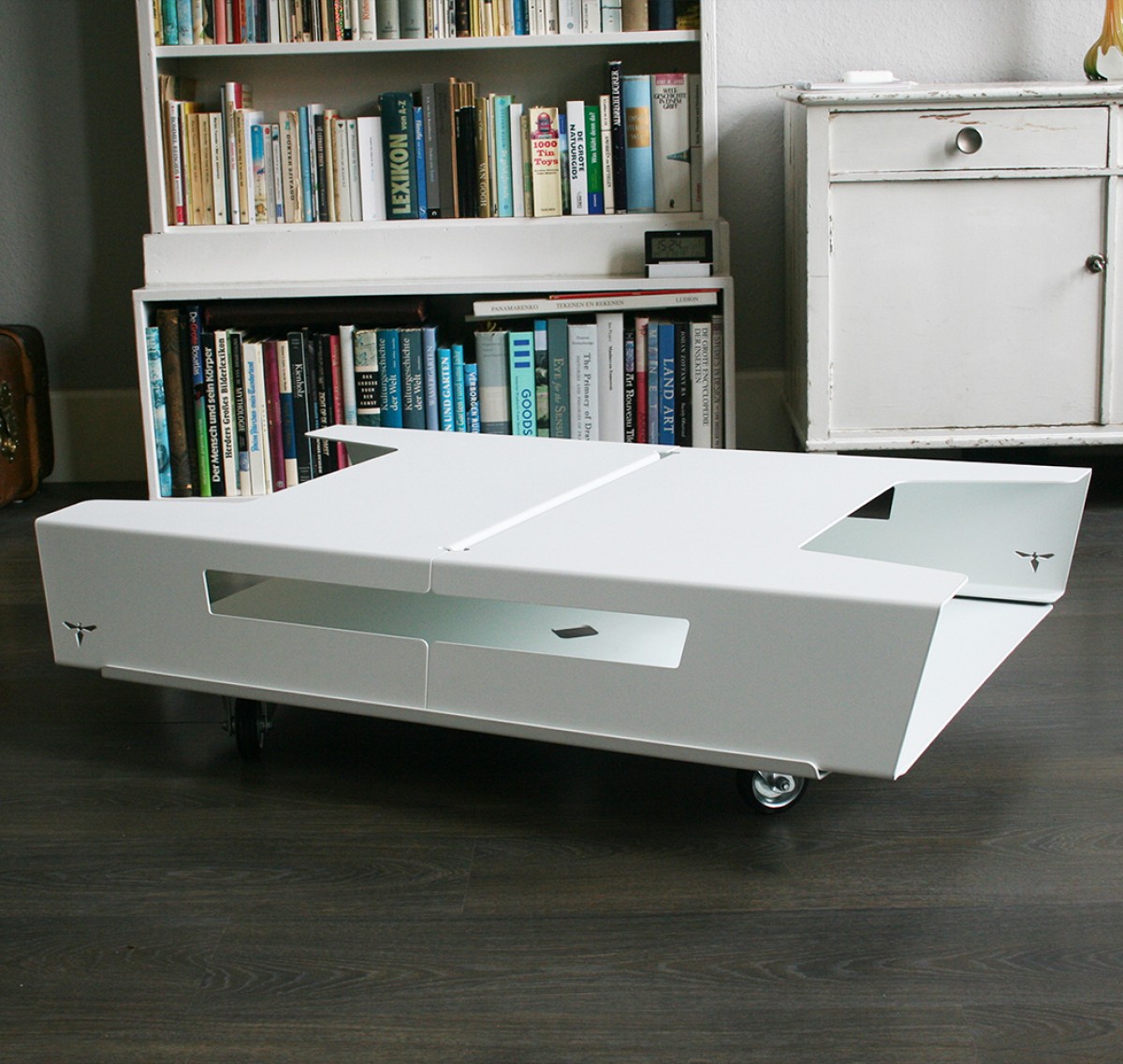 NETTESHEIMDESIGN – ally twintop Couchtisch // Laptoptisch // Tablett // weiß
