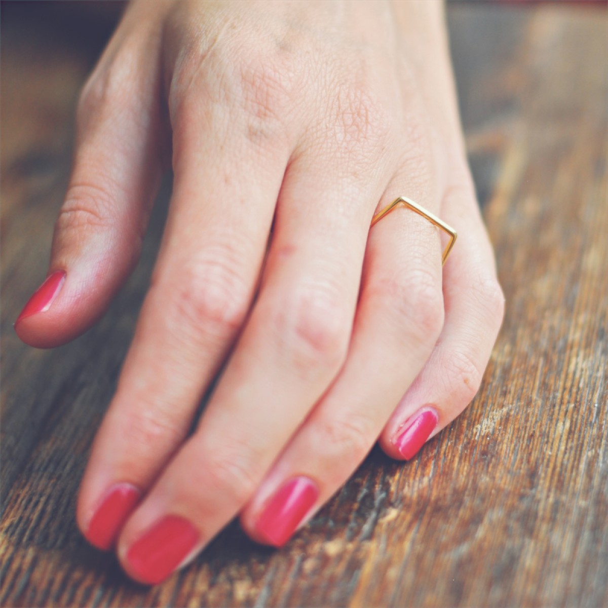 iloveblossom FUN WITH GEOMETRY RING // square // silver