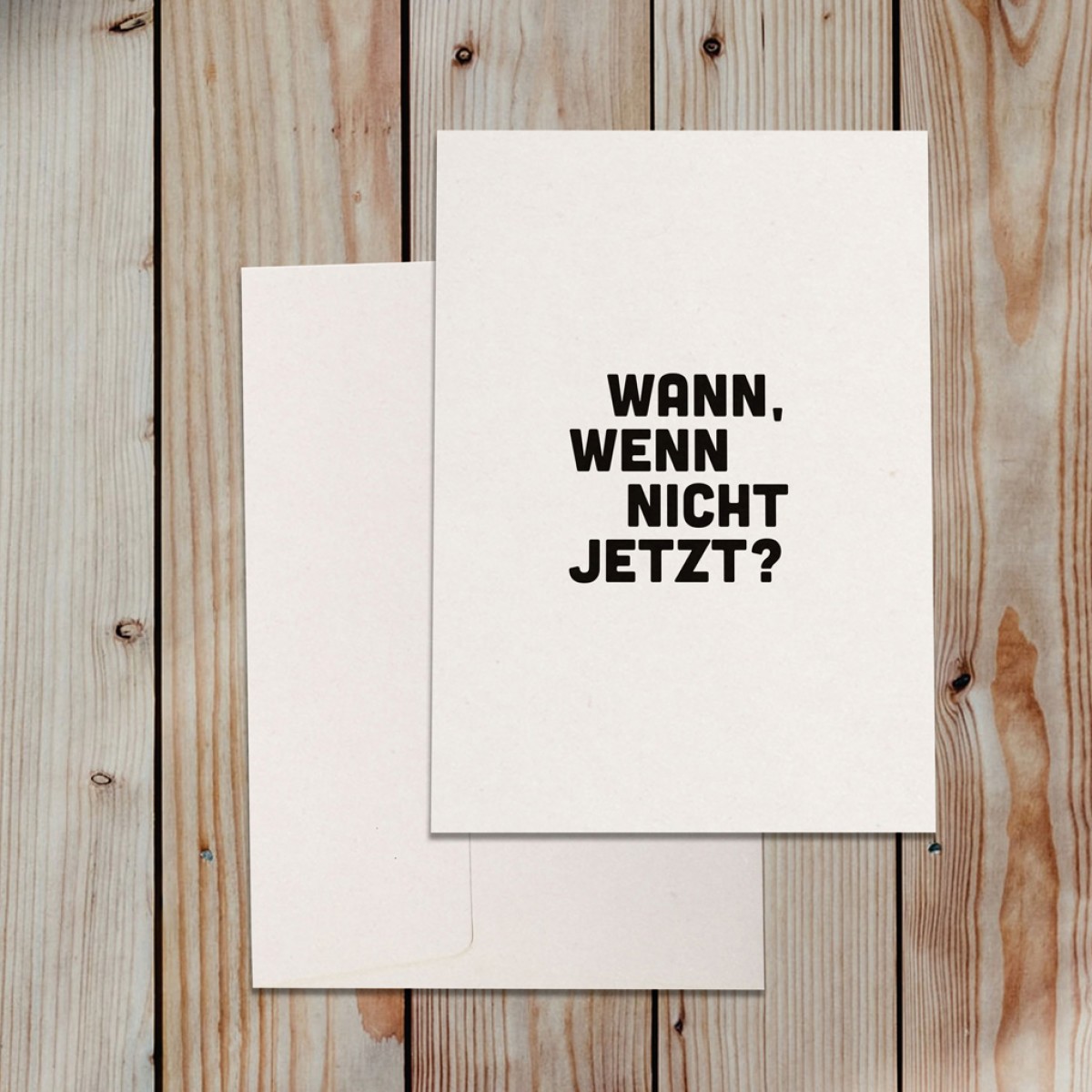 Love is the new black – Grußkarte "Wann"