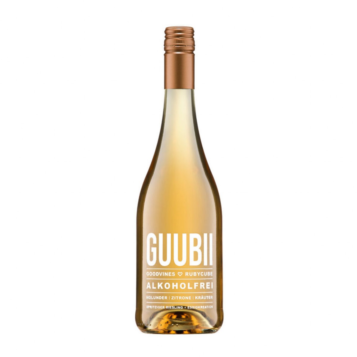 GUUBII Sekt-Aperitif alkoholfrei - Holunder-Zitrone - 750ml