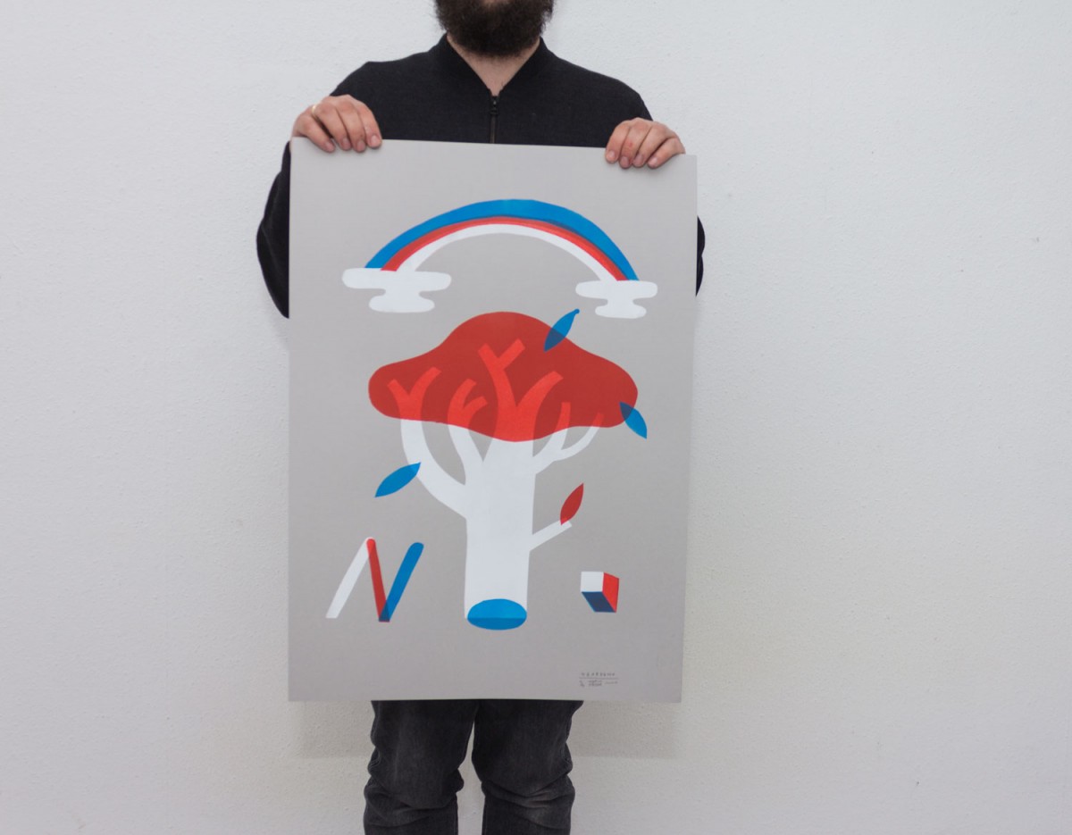 Martin Krusche – Stencil Artprint »Garden«, 50x70cm