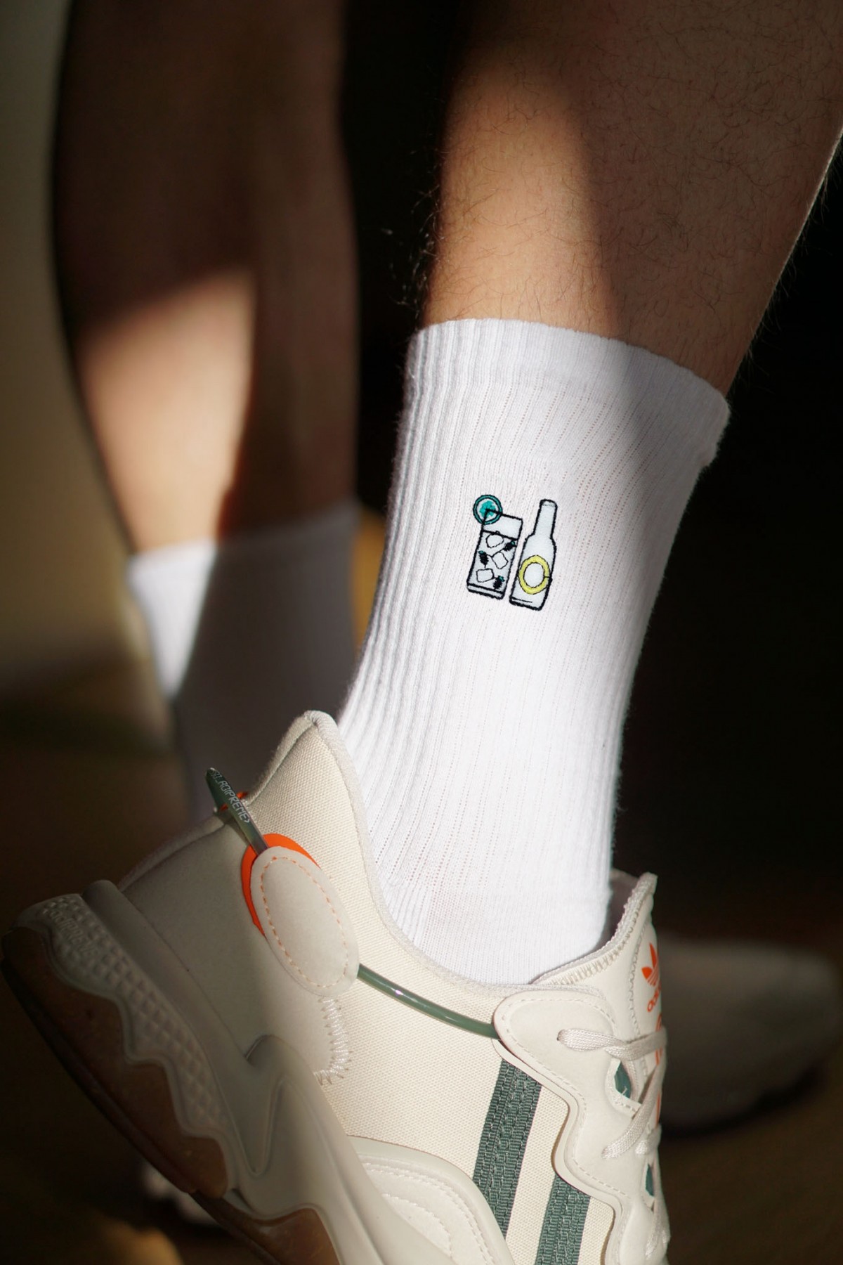 Gin & Tonic | Bestickte Bio Baumwoll Socken | Fashion Drinks