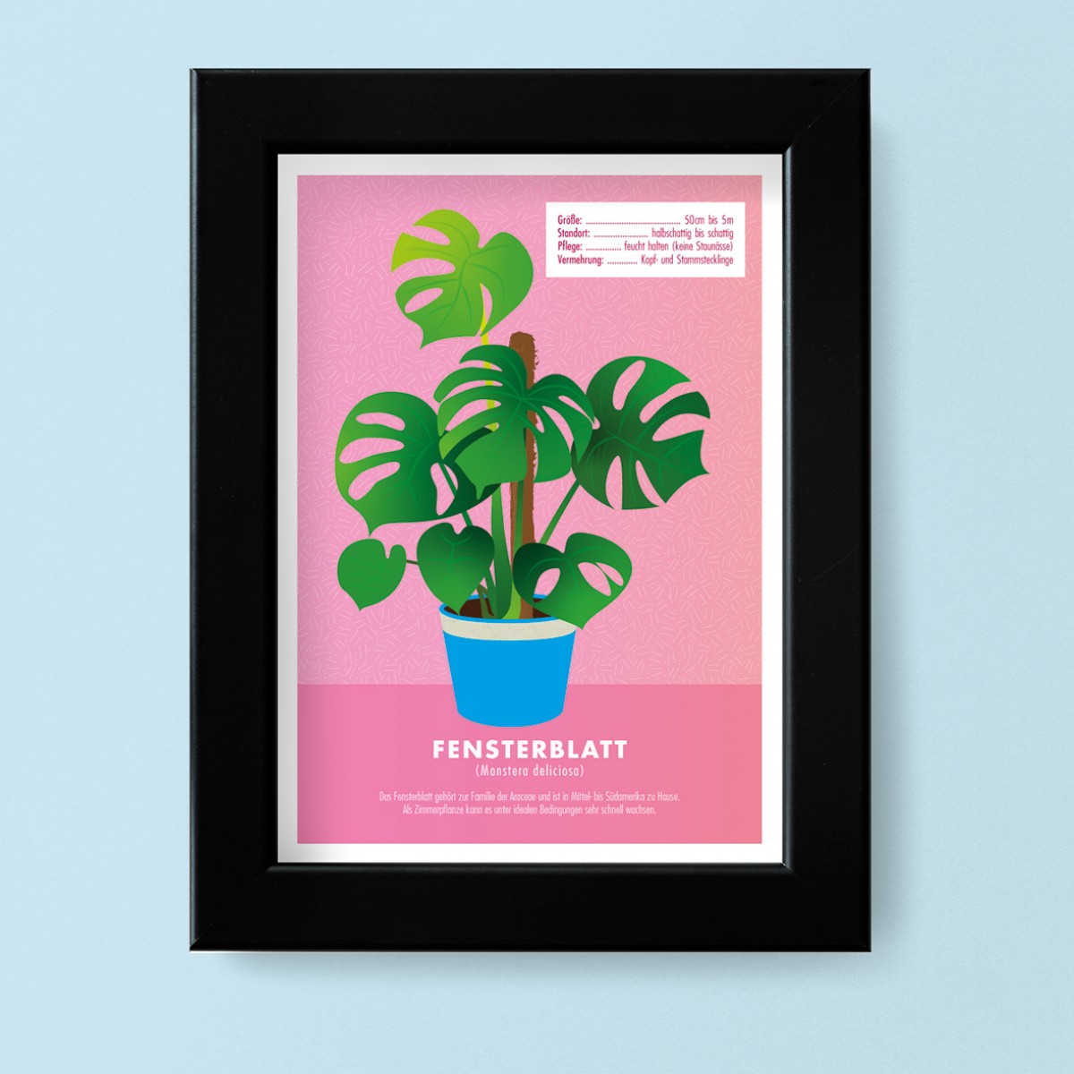 Hey Urban Monkey - A4 Poster - „Monstera“