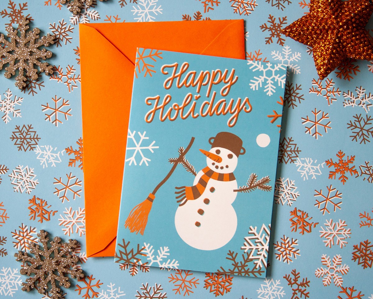 Weihnachtskarte »Happy Holidays« // Papaya paper products
