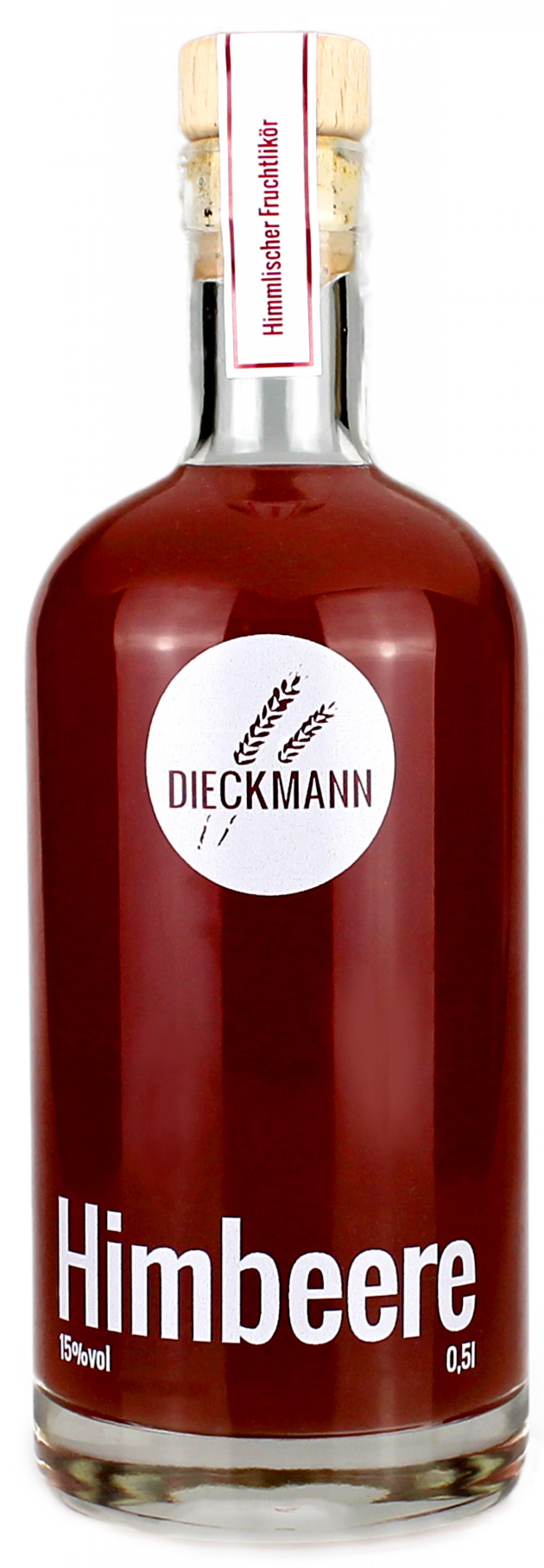 Weizenbrennerei & Likörmanufaktur Dieckmann Himbeere - Fruchtlikör LIKÖR 15%vol., 0,5l