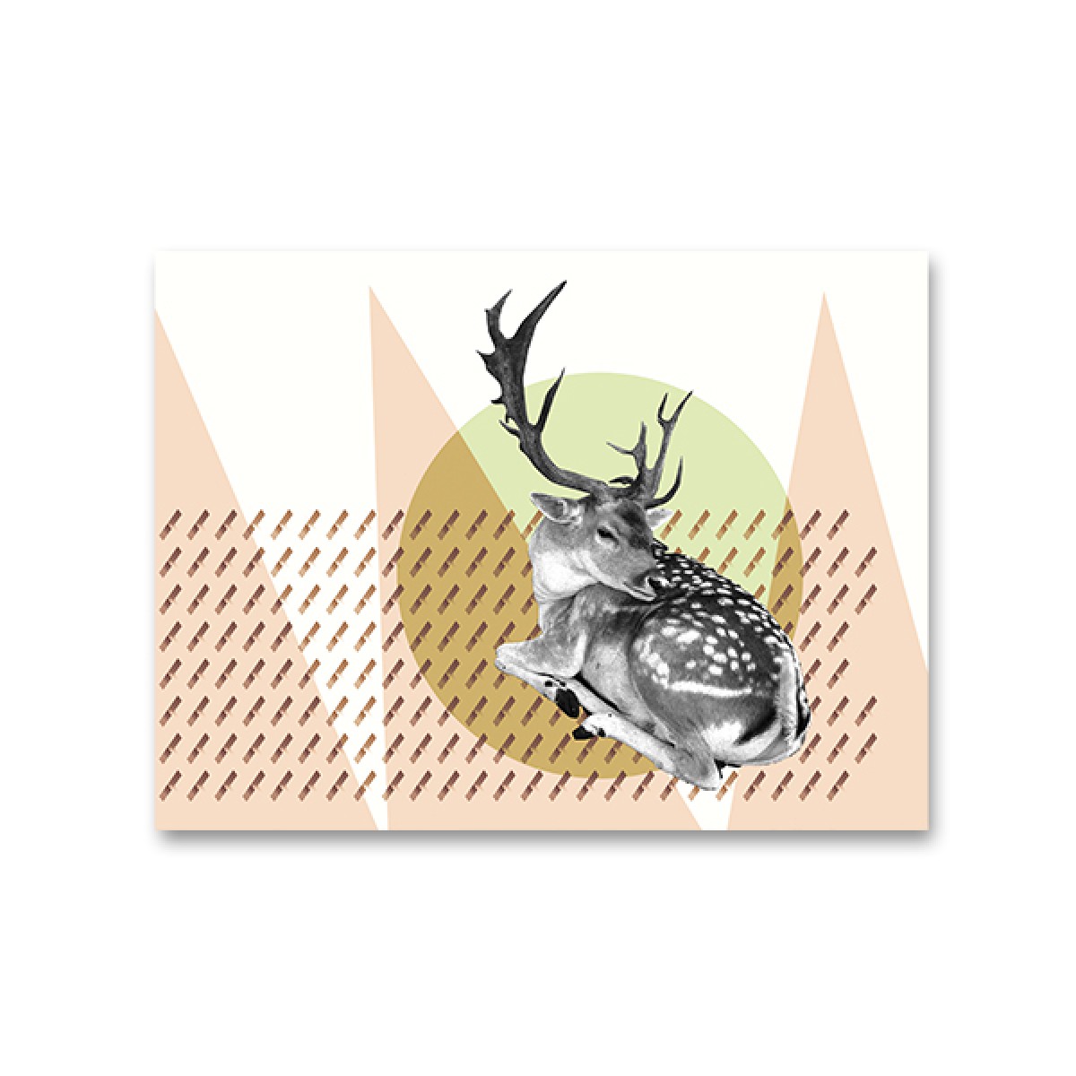 ZEITLOOPS "Hirsch", Fineartprint, 45x60cm