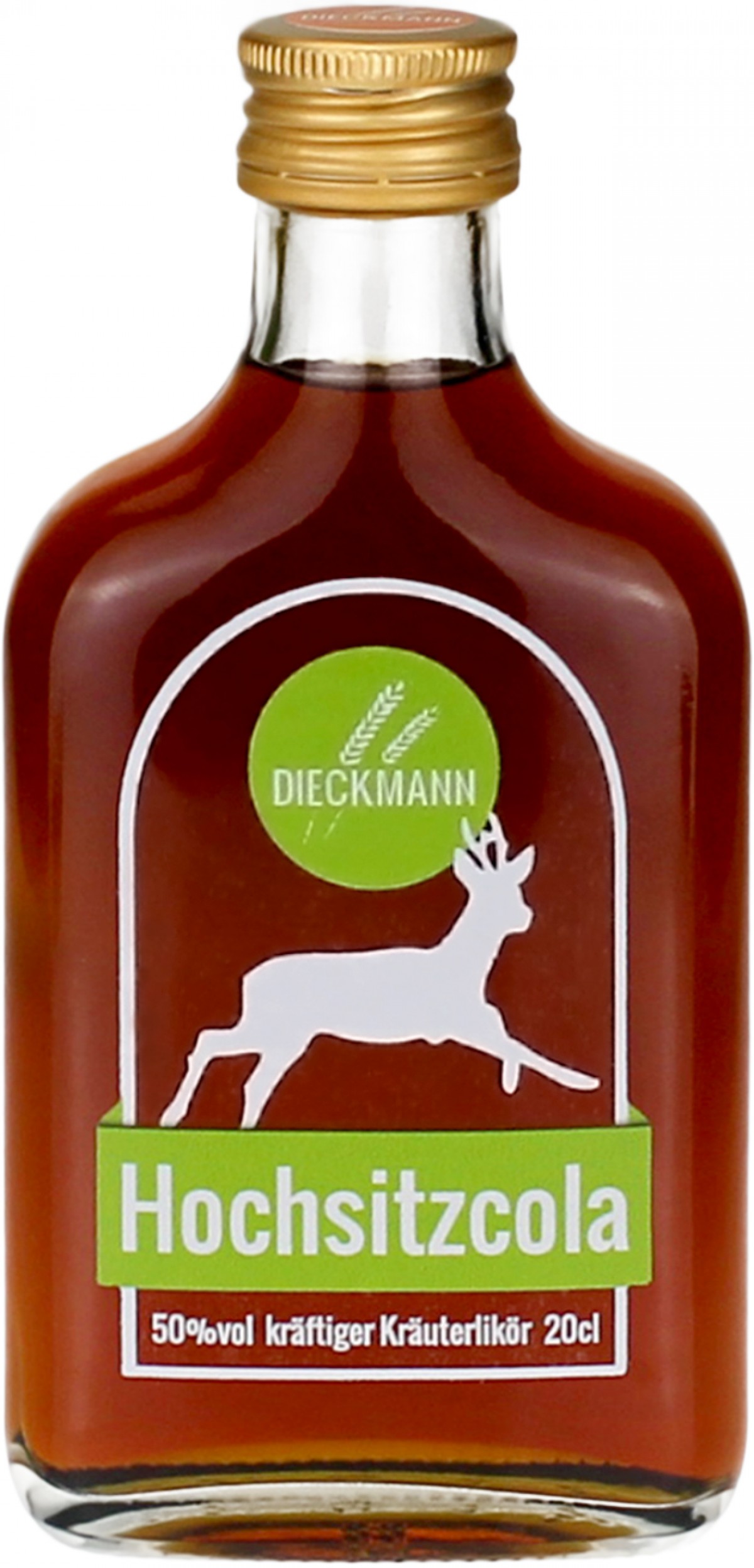Weizenbrennerei & Likörmanufaktur Dieckmann Hochsitzcola Kräuterlikör LIKÖR 50%vol., 0,2l