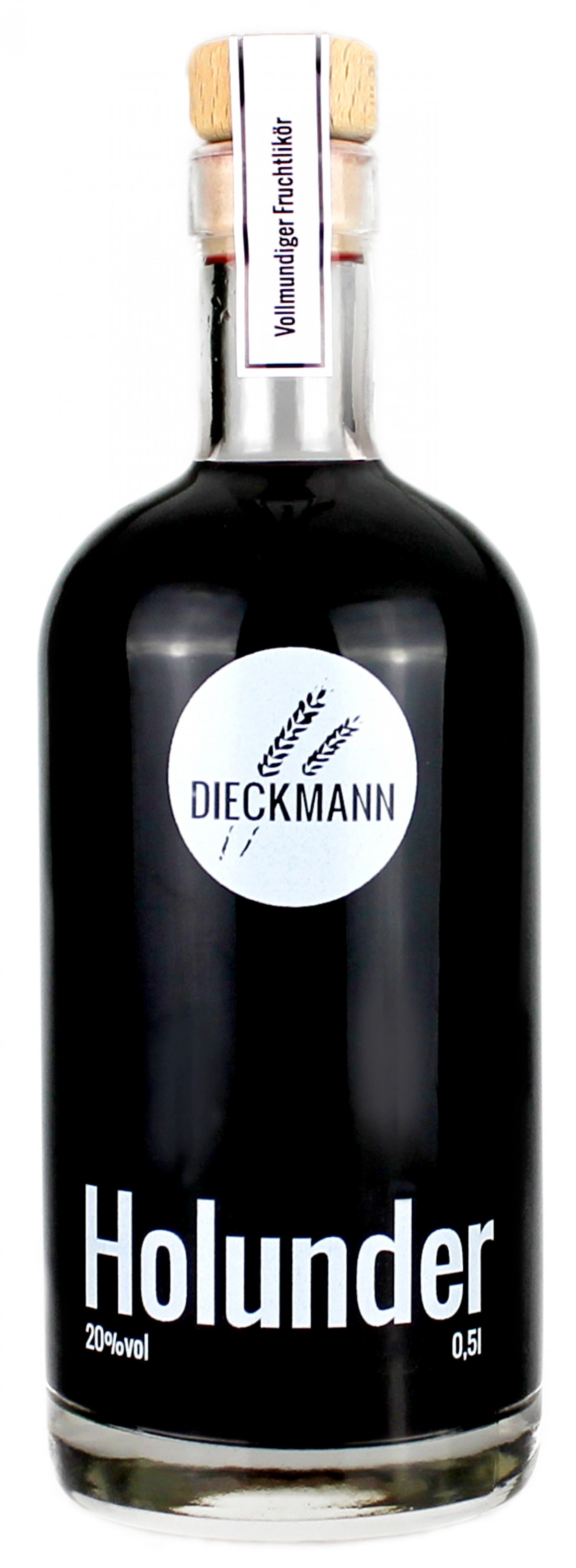 Weizenbrennerei & Likörmanufaktur Dieckmann Holunder - Fruchtlikör LIKÖR 20%vol., 0,5l
