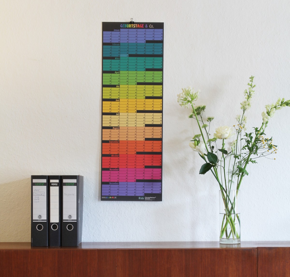 REGENBOGEN | Geburtstagskalender | Ewiger Kalender | Immerwährender Kalender | Limitierte Auflage