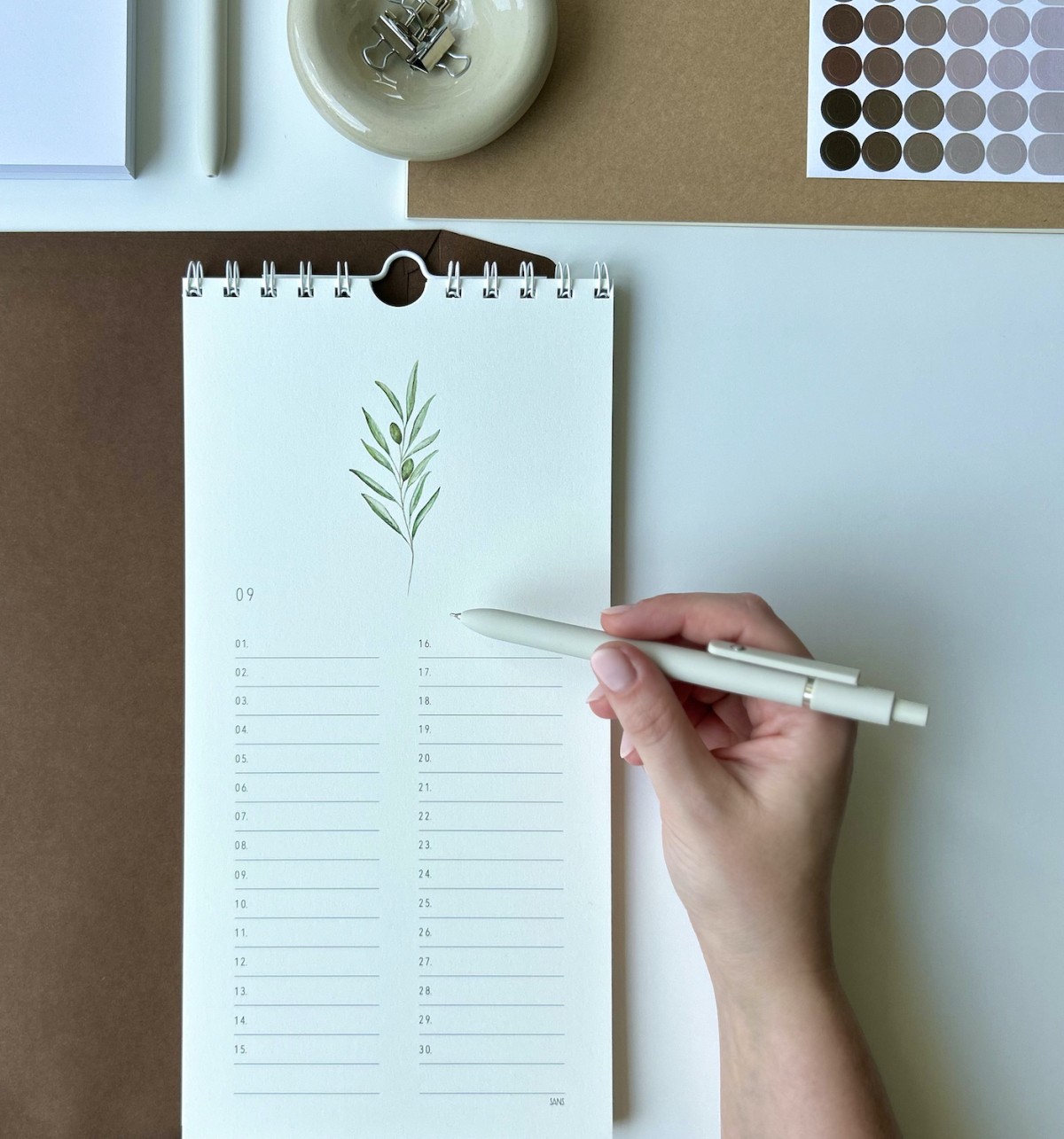 Geburtstagskalender mit Botanikmotiven - SANS.