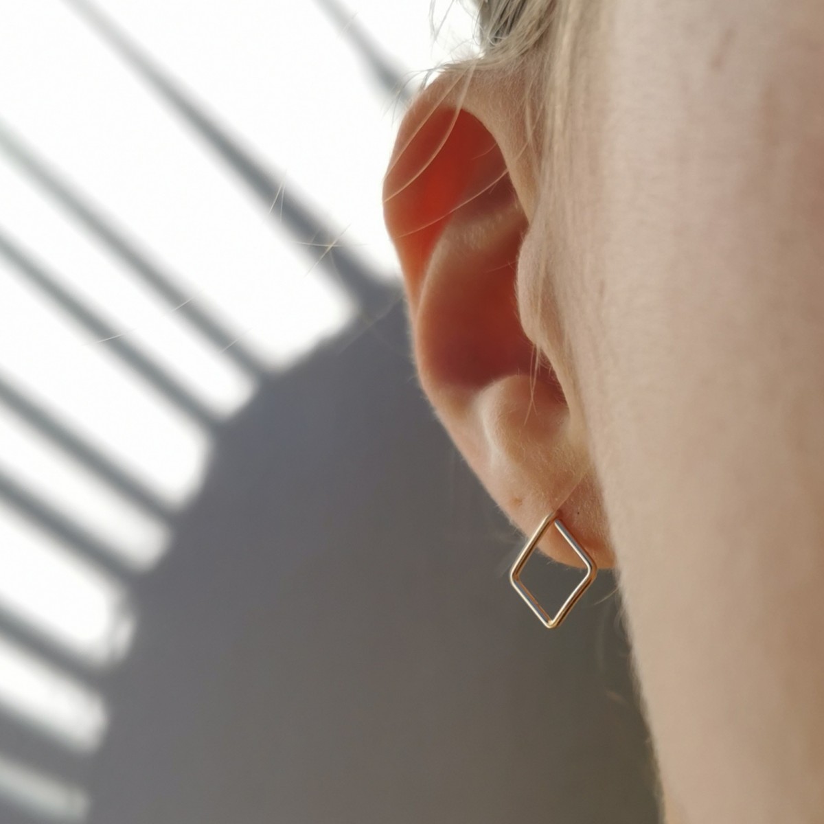 Quadrat Ohrstecker - in Sterling Silber und (Rosé) Gold Filled - KIZZU Schmuck