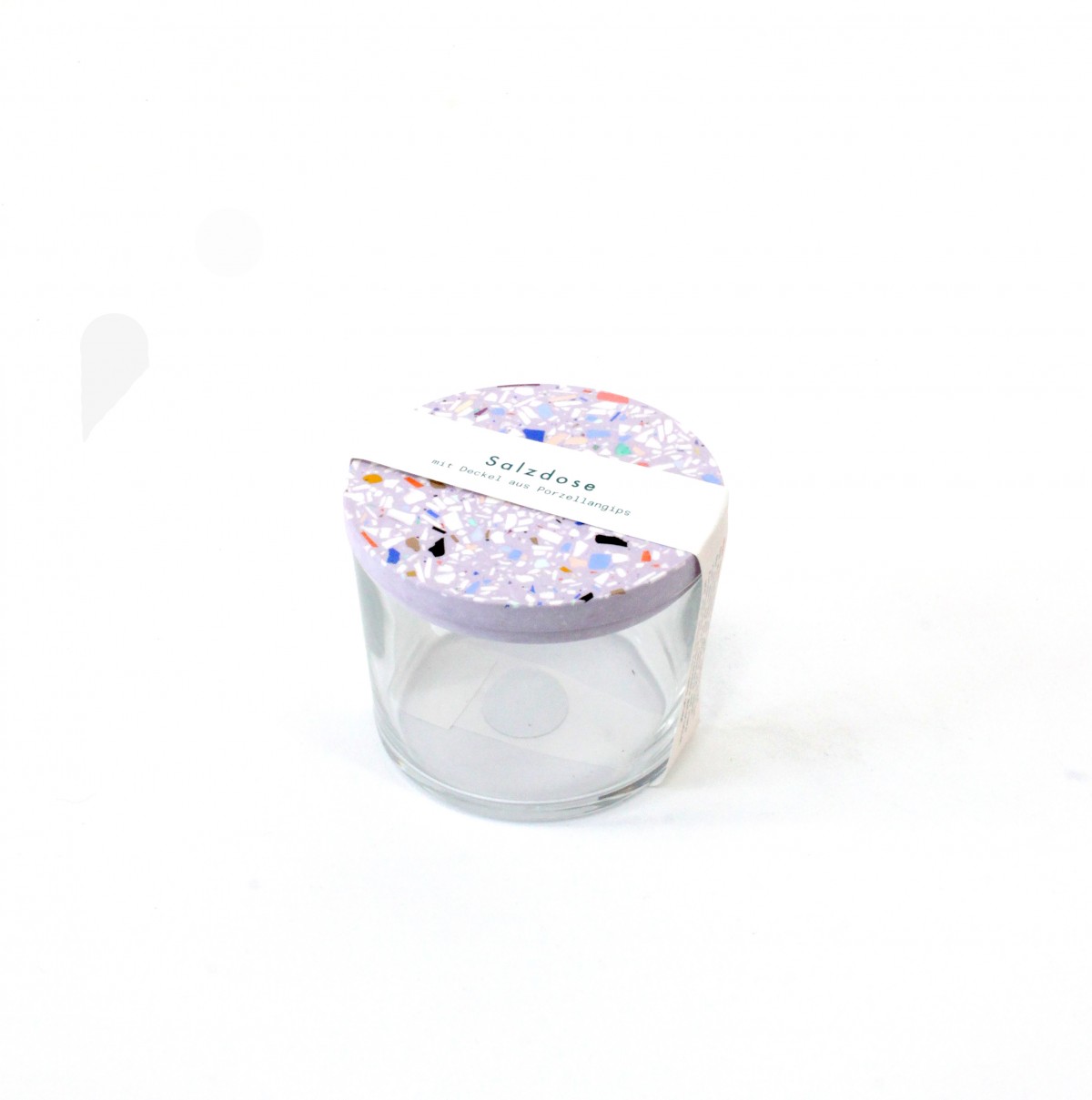 Salzdose mit Terrazzo Deckel / Flieder / objet vague 