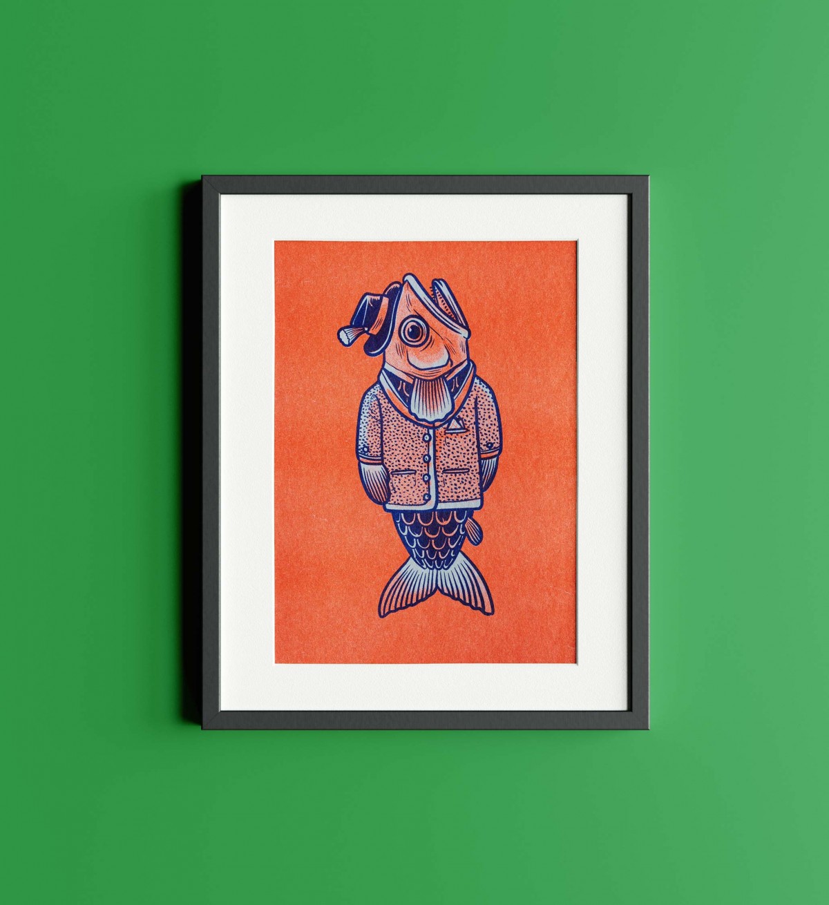 Martin Krusche - Risographie »Jankerfisch« 21x29,7cm