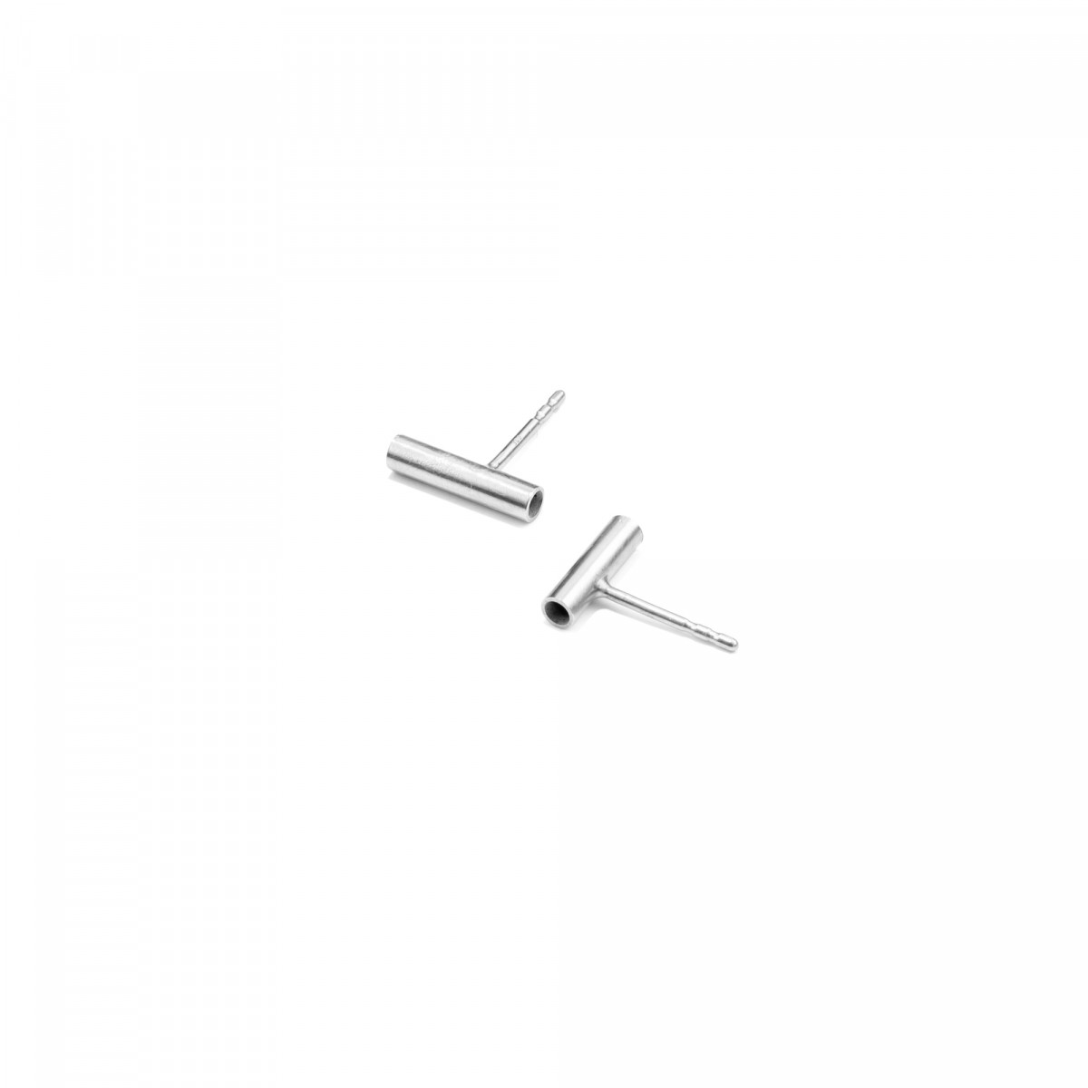 Stecker PROFILE, Silber 925, Jonathan Radetz Jewellery, Sterlingsilber, Länge 10 mm, Handmade in Germany