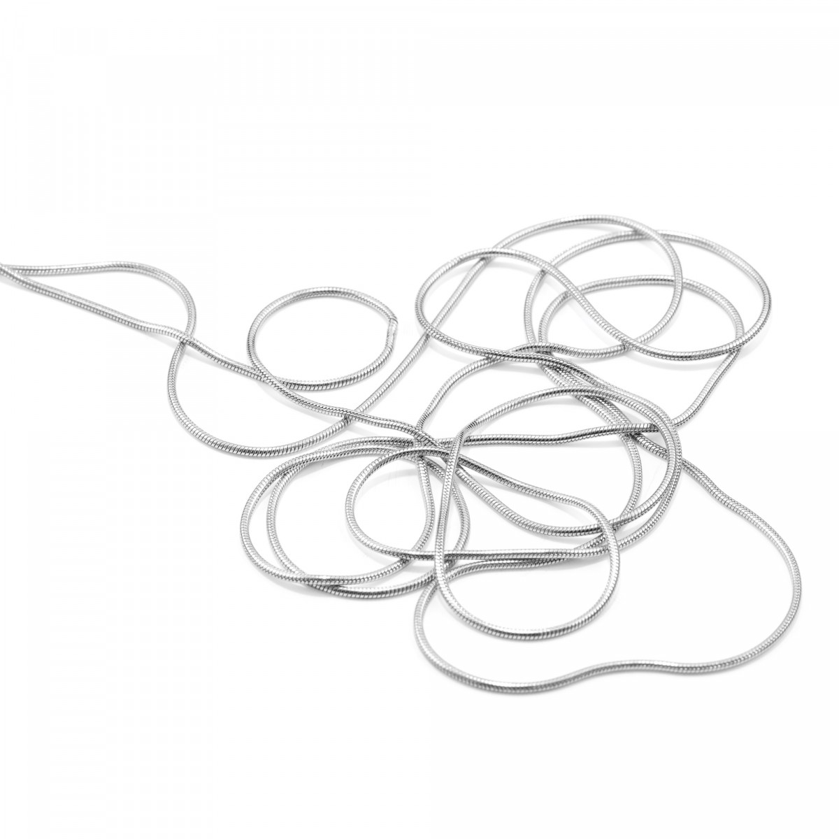 Jonathan Radetz Jewellery, Kette snakeENDLESS, Silber 925, Sterlingsilber, Länge 120 cm, nahtlos, Handmade in Germany