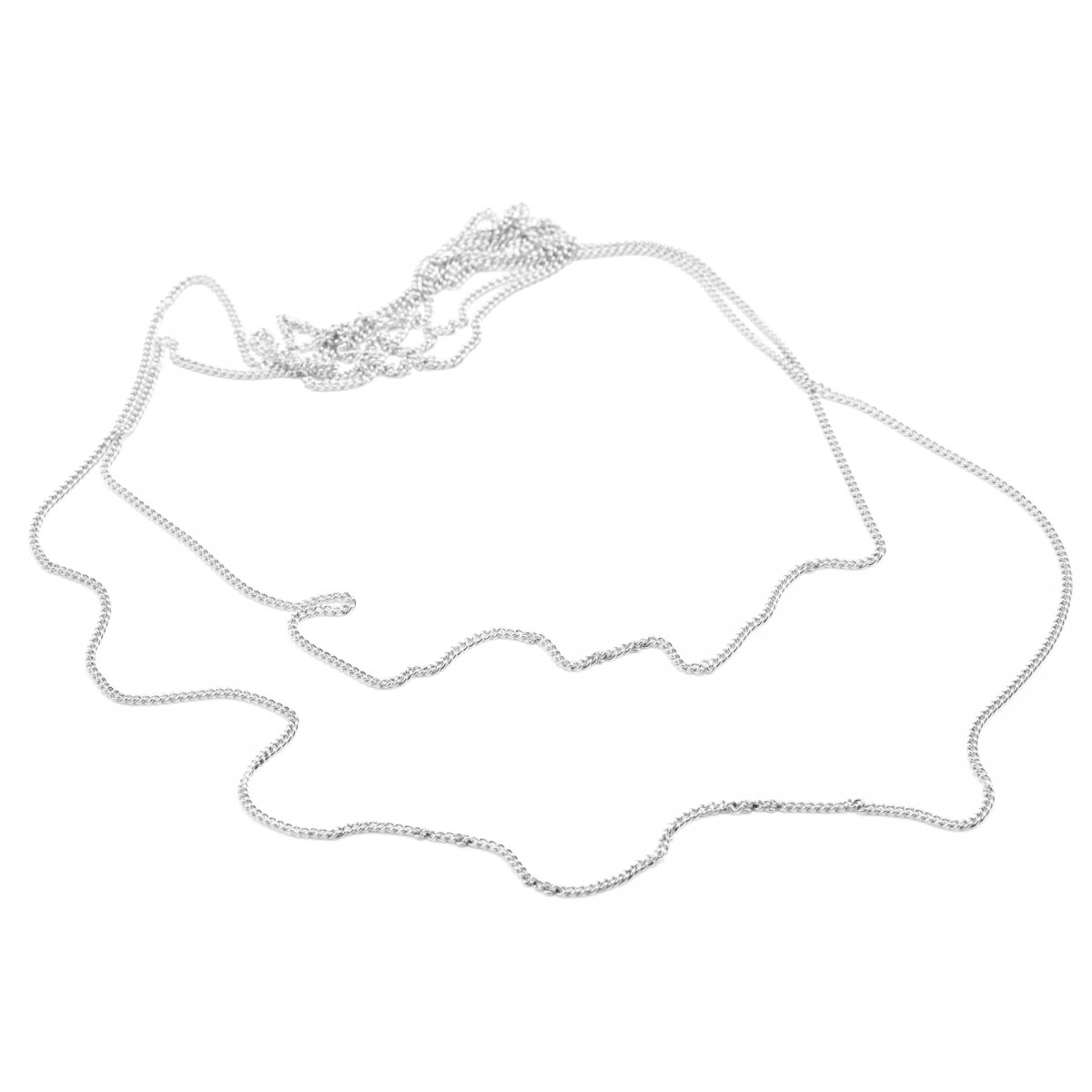 Jonathan Radetz Jewellery, Kette rawENDLESS, Silber 925, Sterlingsilber, Länge 120 cm, nahtlos, Handmade in Germany