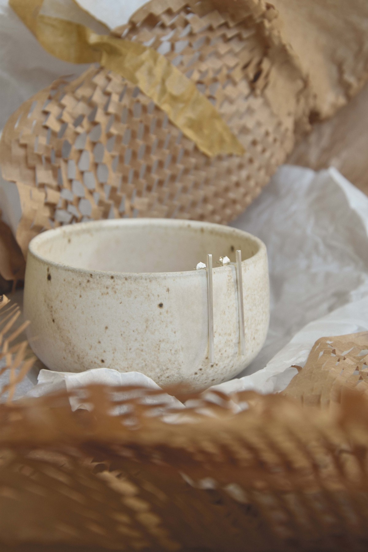Jonathan Radetz Jewellery, Stecker fineSQUARE 40, Silber 925, Handmade in Germany