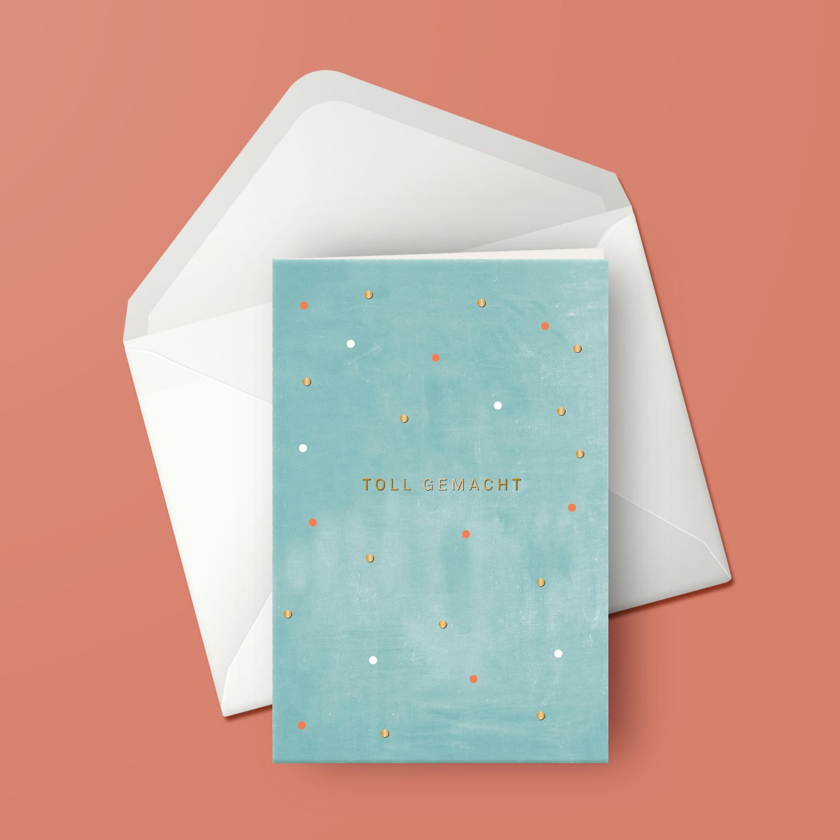 Designfräulein // Grußkarte mit Kuvert // Toll gemacht // gold