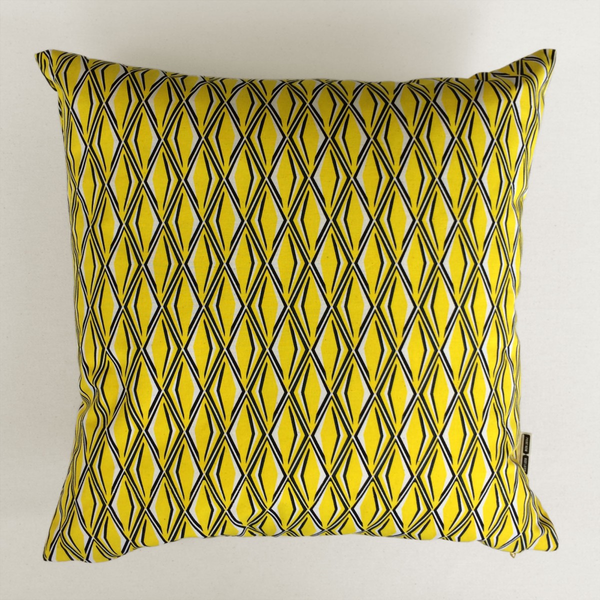 Print now - Riot later ● Kissen Goldraute, Stoffsiebdruck