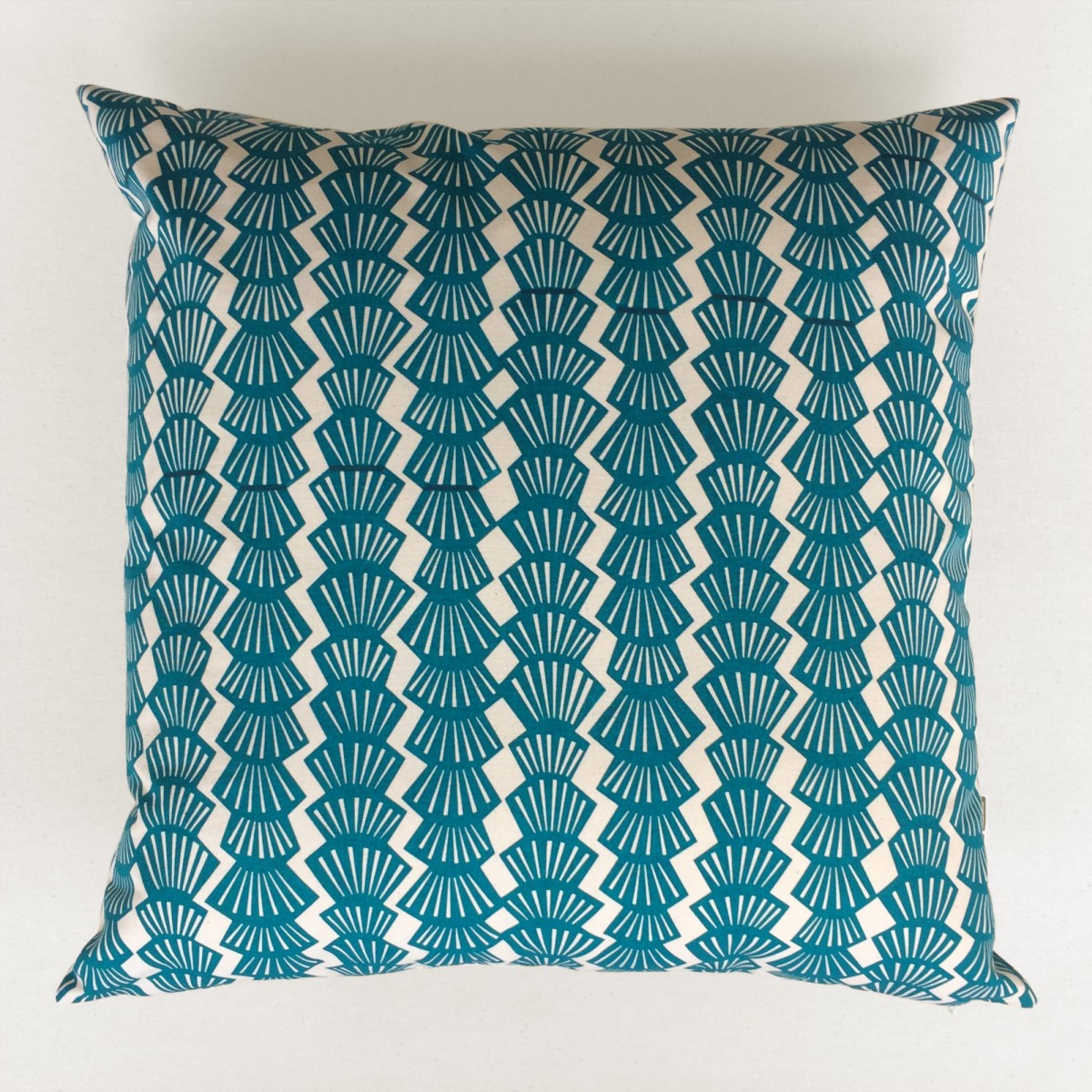 Print now - Riot later ● Kissen Shelly petrol, Stoffsiebdruck