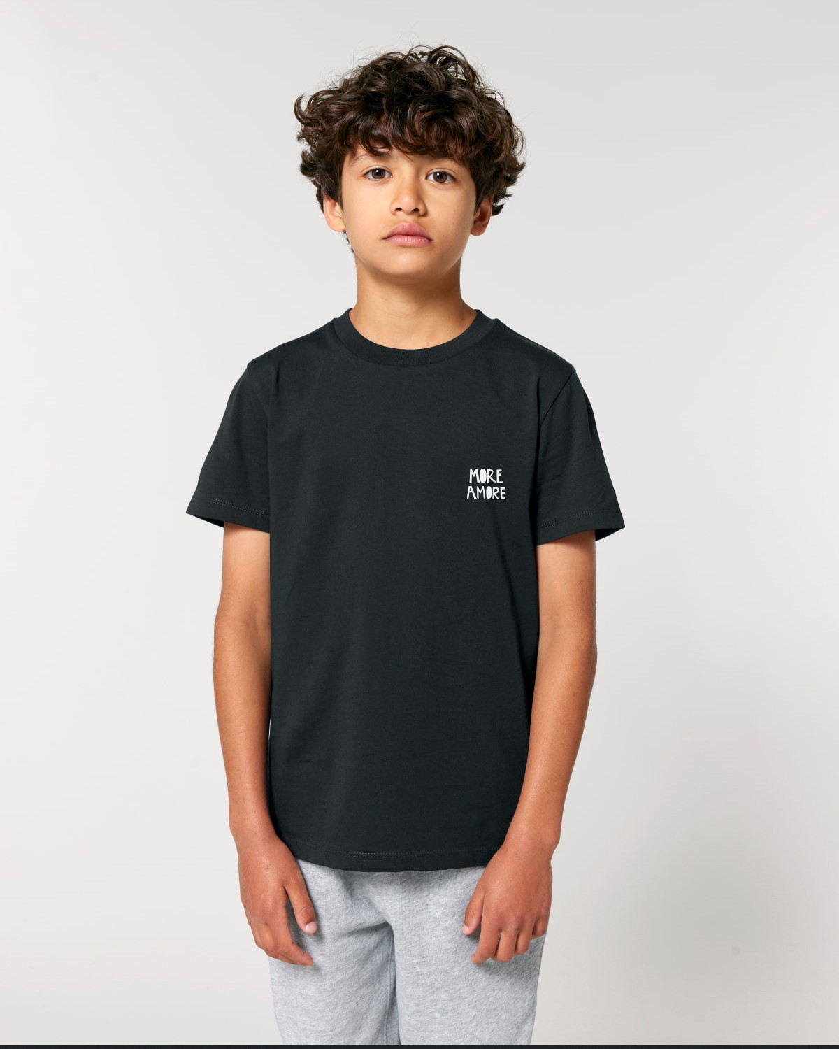 Love is the new black - MORE AMORE Mini T-Shirt black 