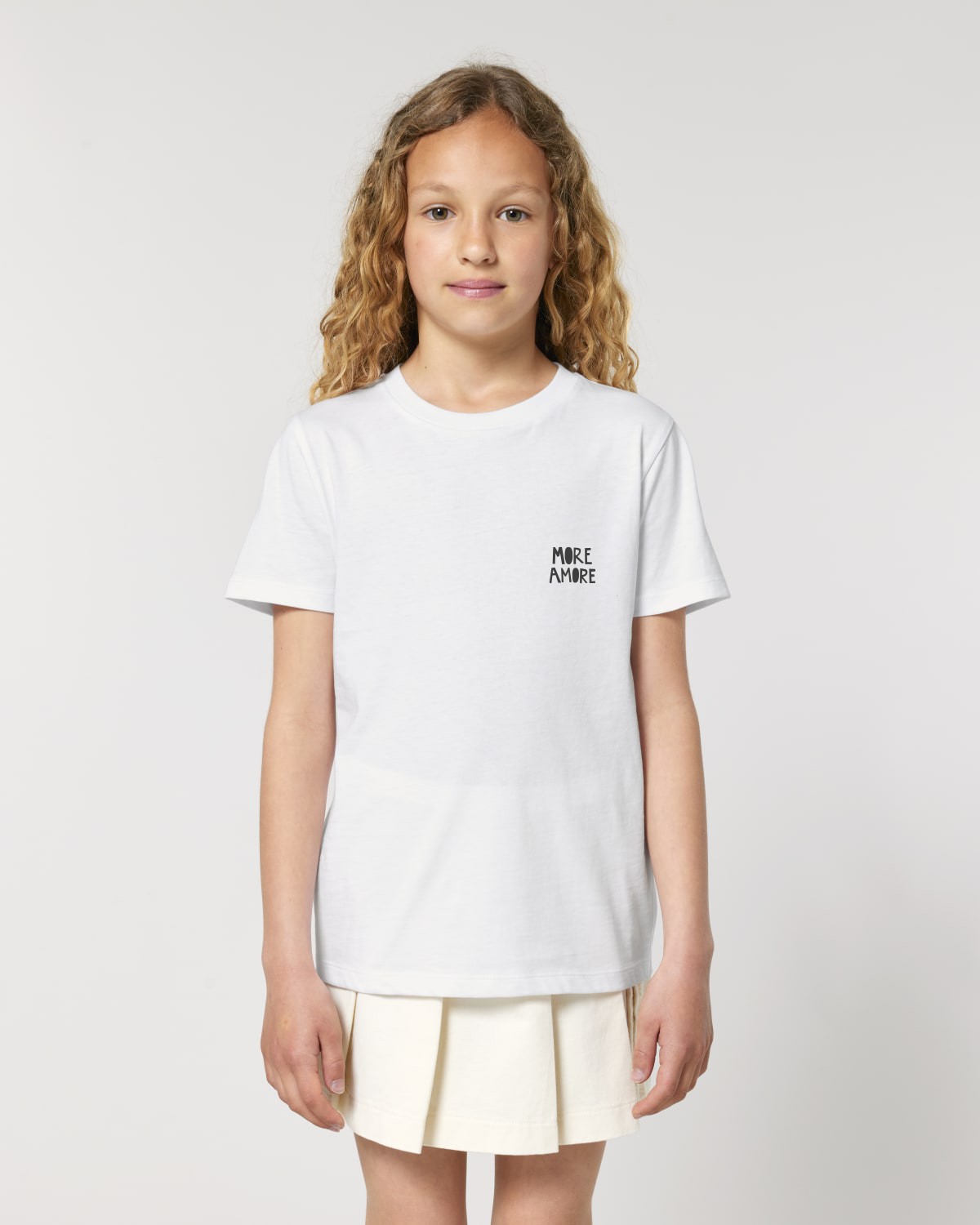 Love is the new black - MORE AMORE Mini - T-Shirt white