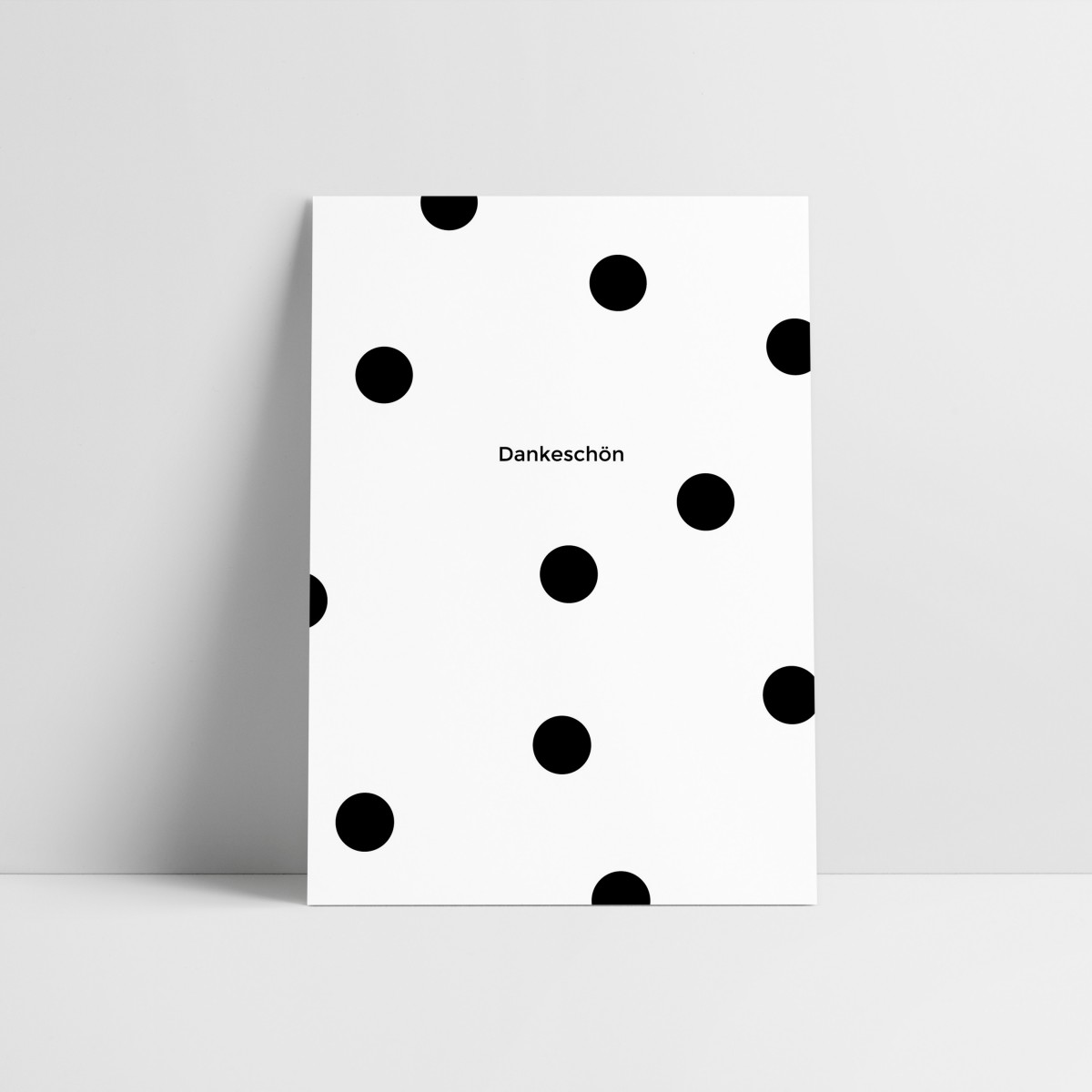 Love is the new black - Postkarte "Dankeschön Dots"