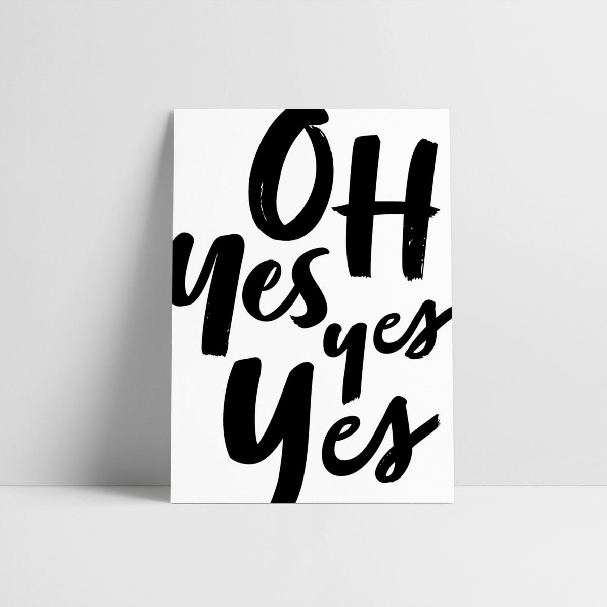 SALE Love is the new black- Poastkarte "Oh yes yes yes"