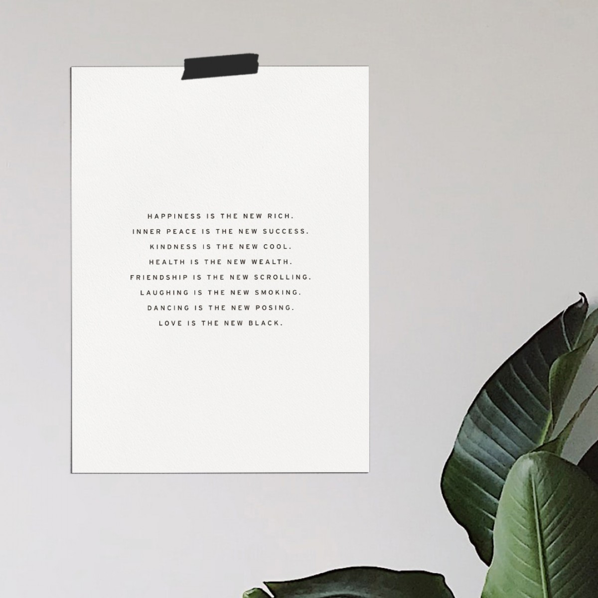 Love is the new black — Poster "The new", Din A4 Format