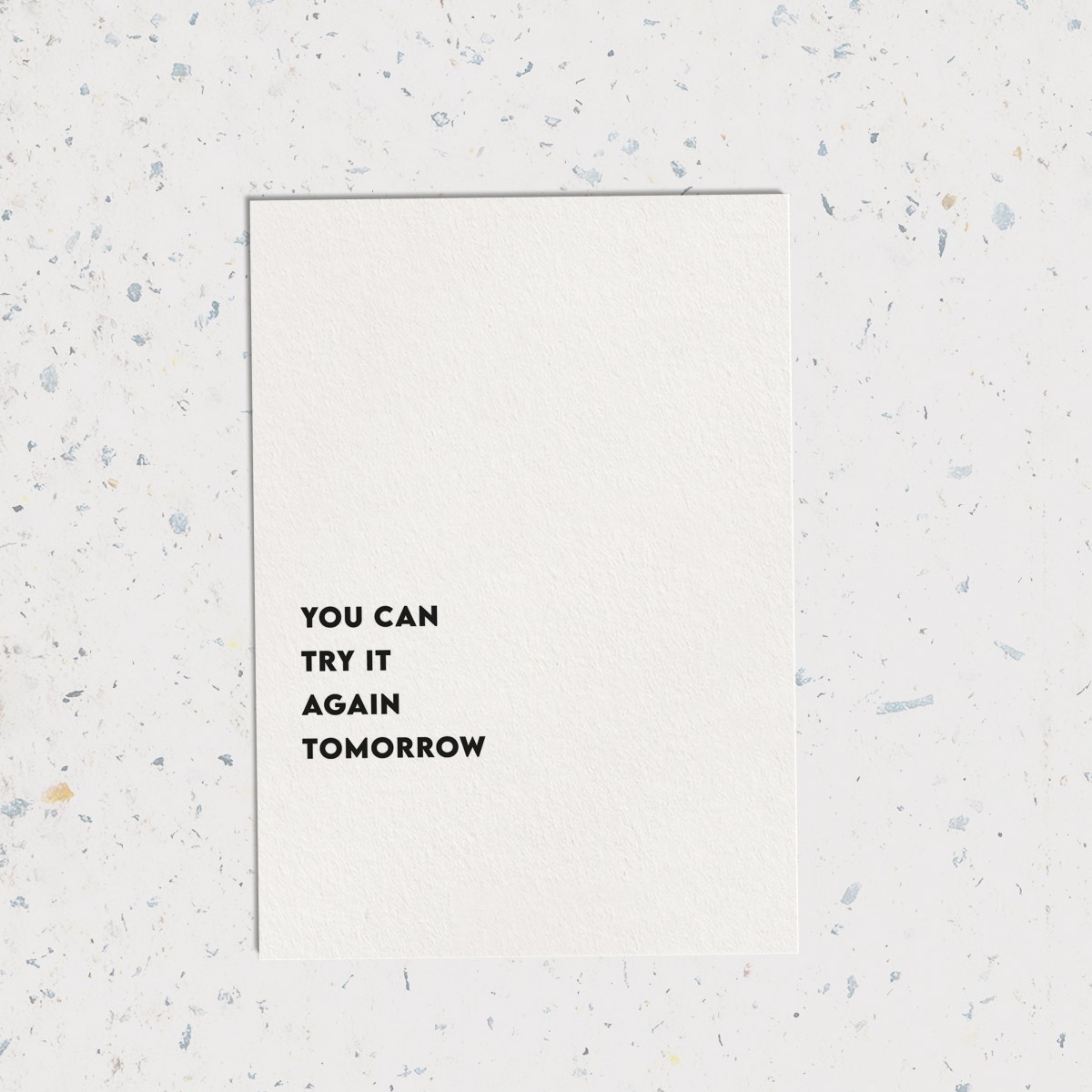 Love is the new black - Postkarte "Try it again" 