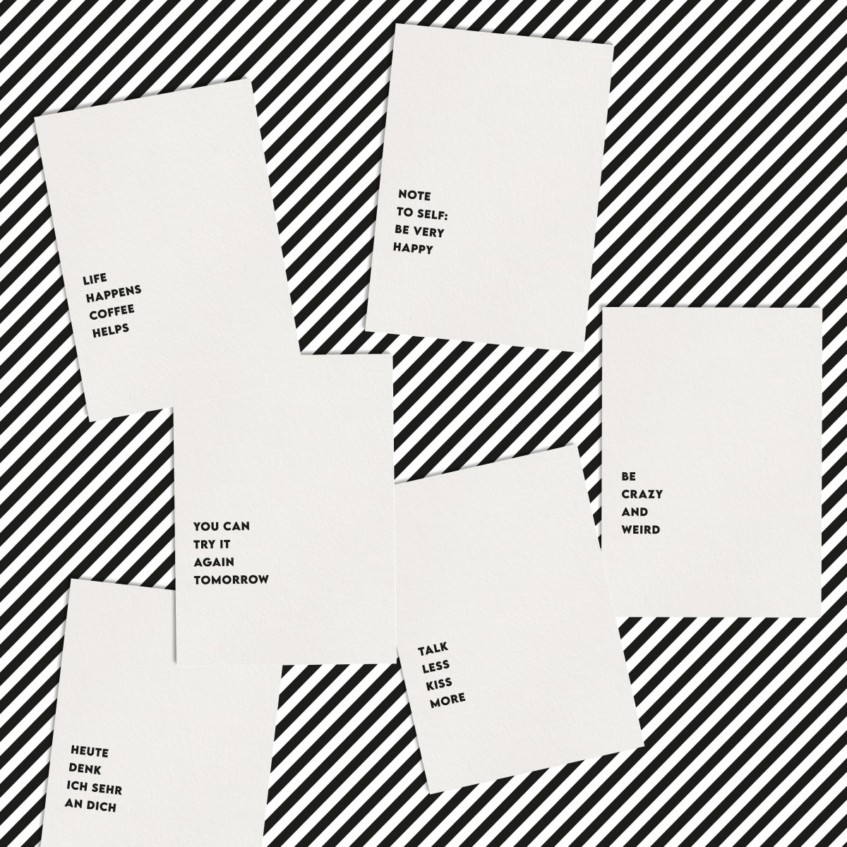 Love is the new black - Postkarten-Set "Minimal"